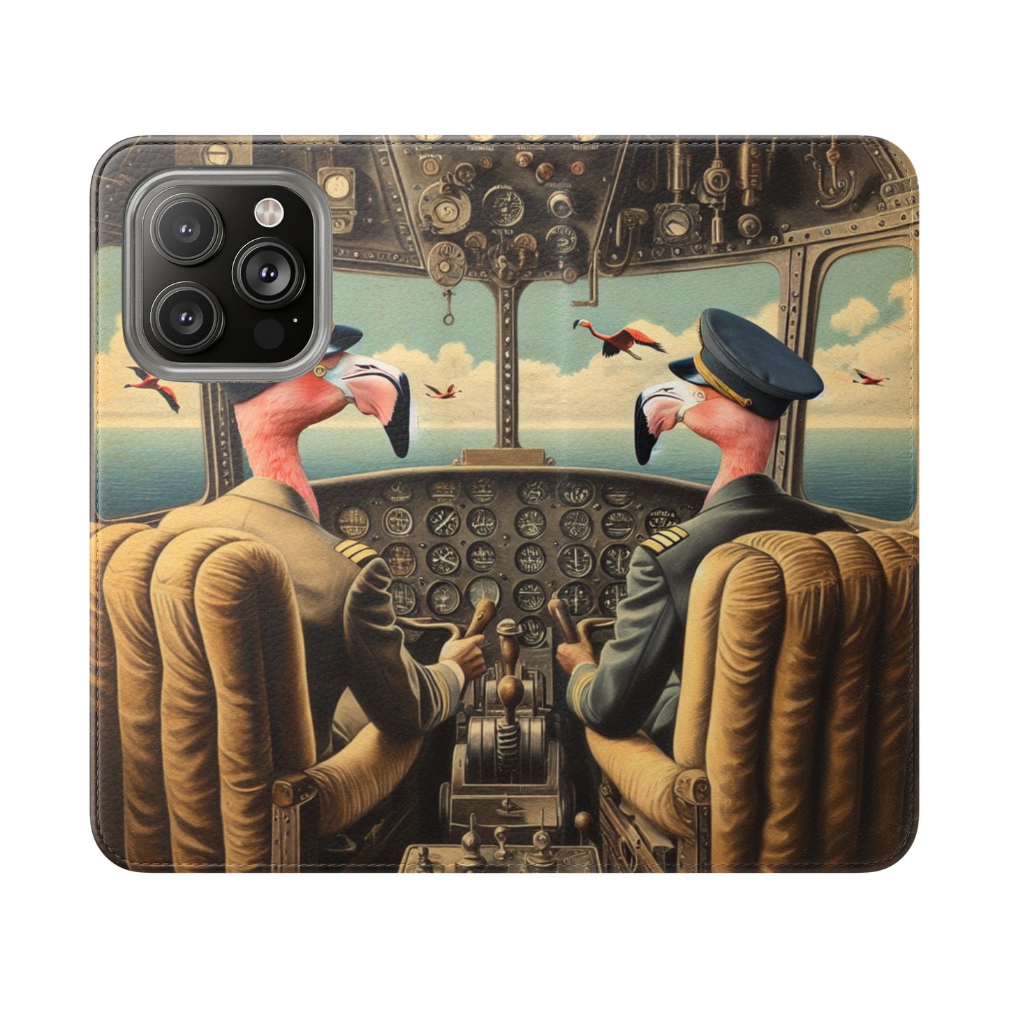 Flamingo Flight Deck Flip Case - iPhone/Galaxy