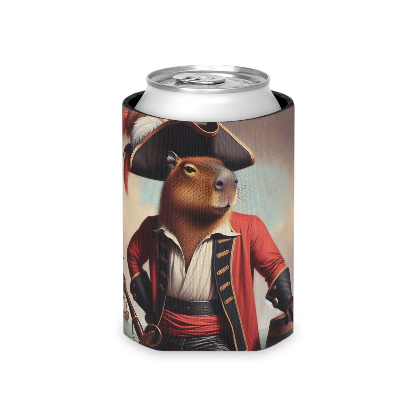 Captain Capybara Can Cooler