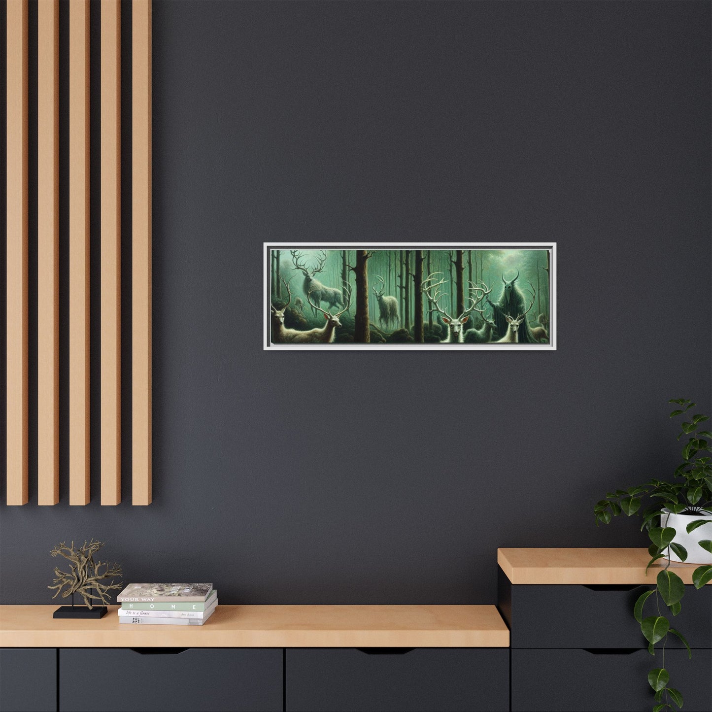 Wendigo Shepherd Canvas, Framed (Multi-color)