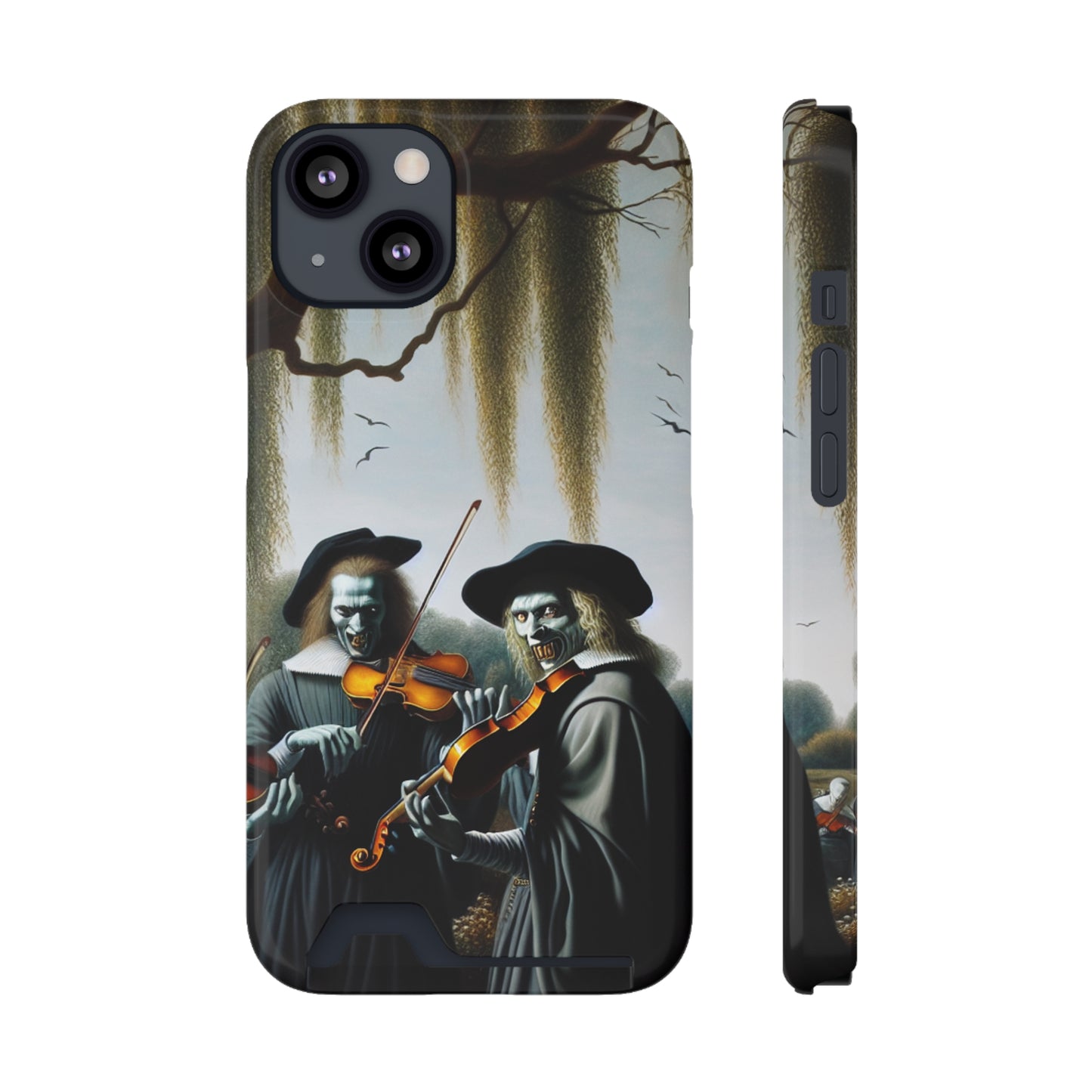 Vermeer's Vampire Violinists Phone Case with Card Holder - IPHONE