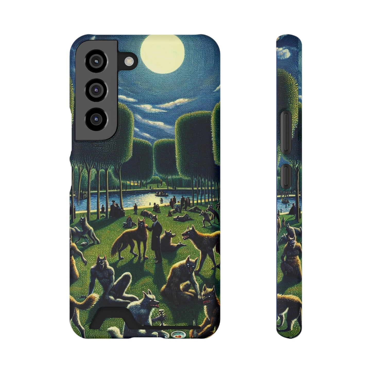 Werewolves at the Waterfront Phone Case with Card Holder - GALAXY