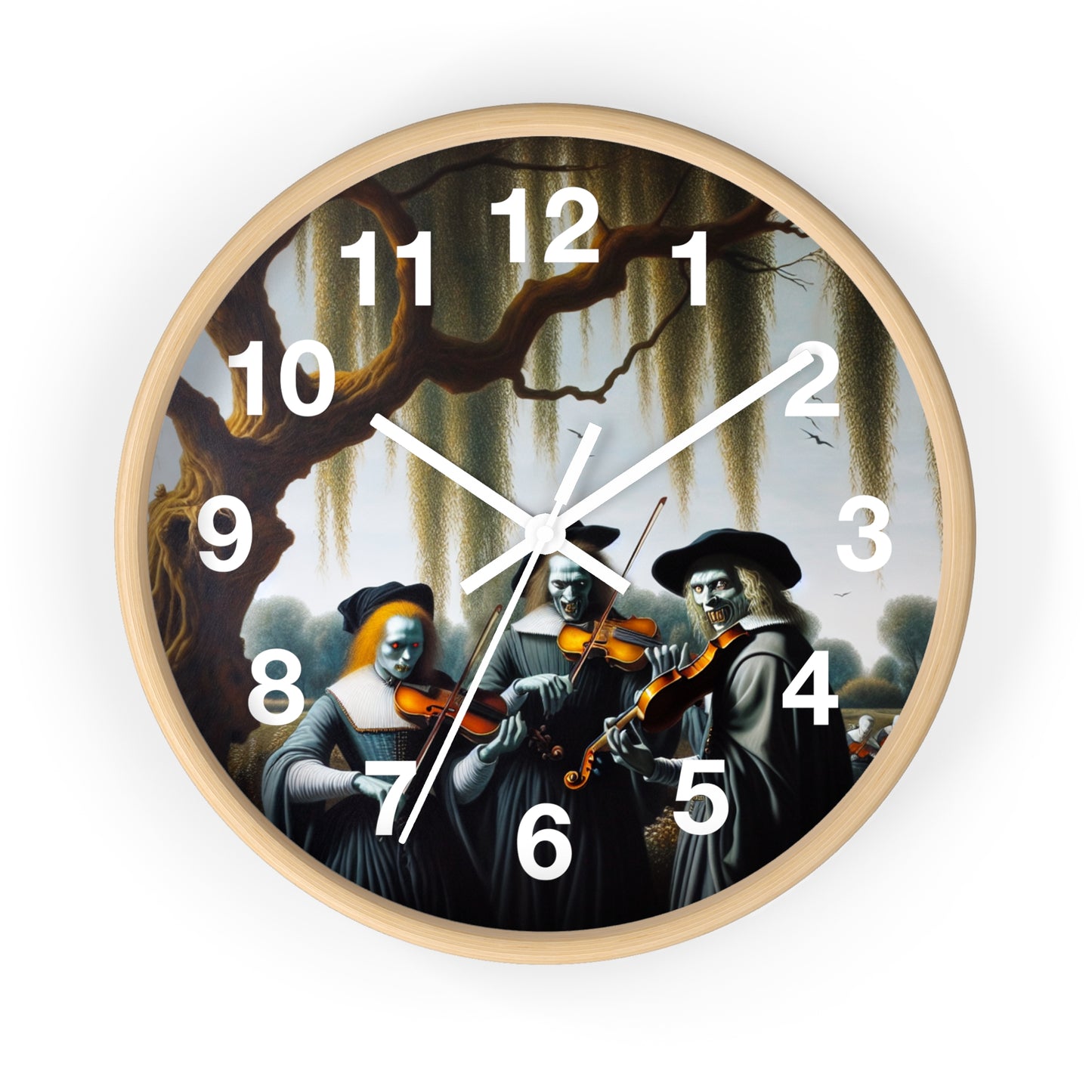 Vermeer's Vampire Violinists Wall Clock