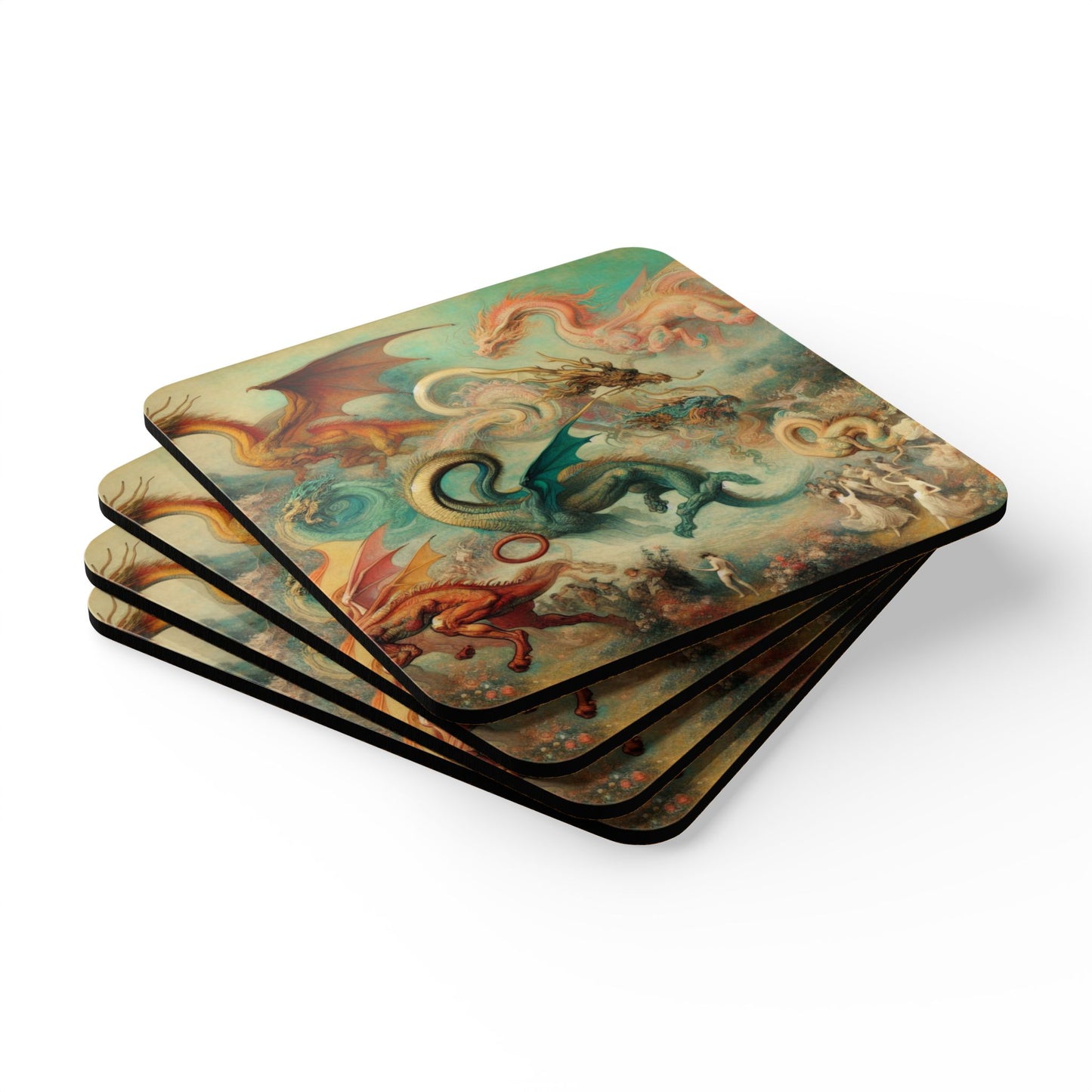 Degas Dreams of Dragons 4pc Coaster Set