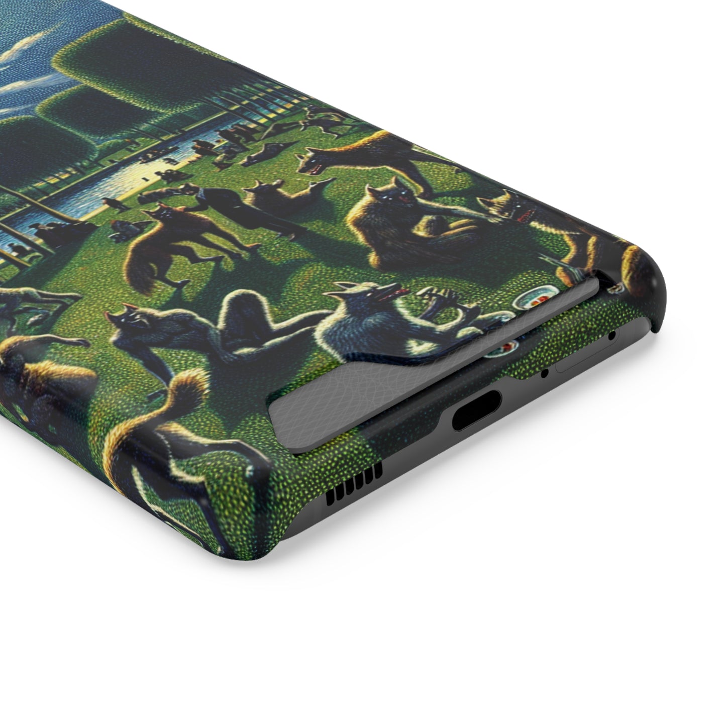 Werewolves at the Waterfront Phone Case with Card Holder - GALAXY
