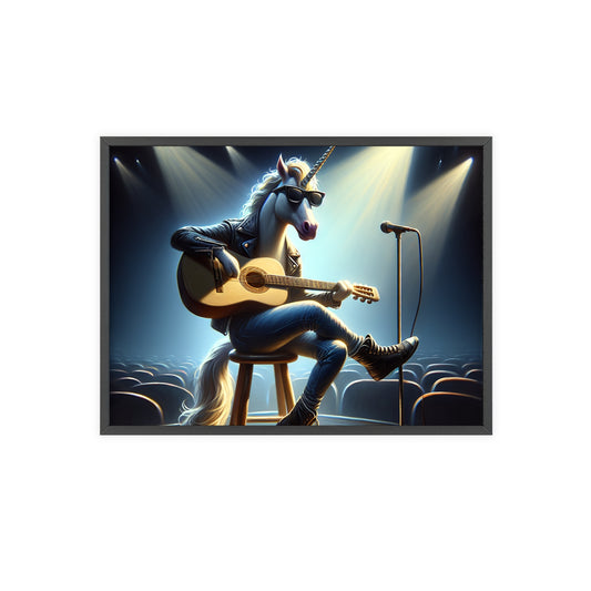 Framed Unicorn Unplugged Poster