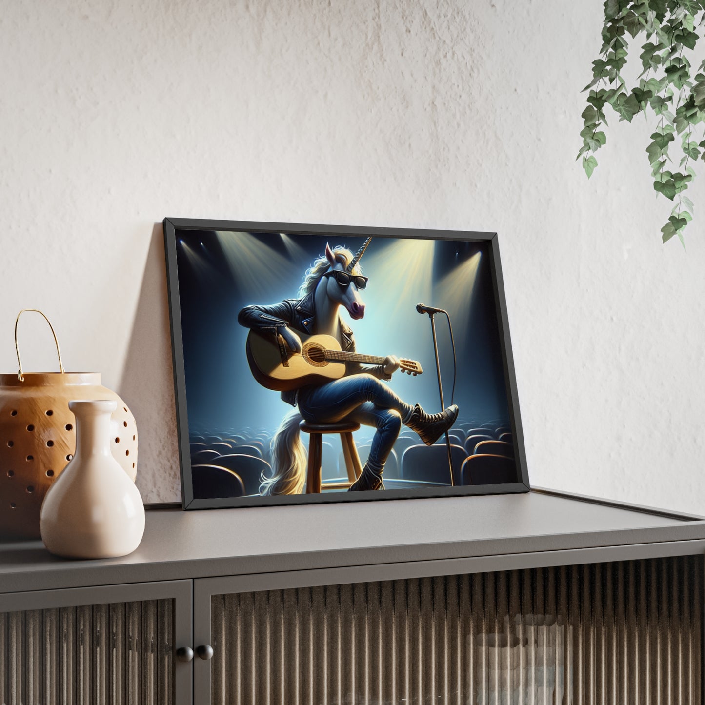 Framed Unicorn Unplugged Poster