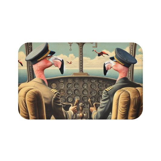 Flamingo Flight Deck Bath Mat