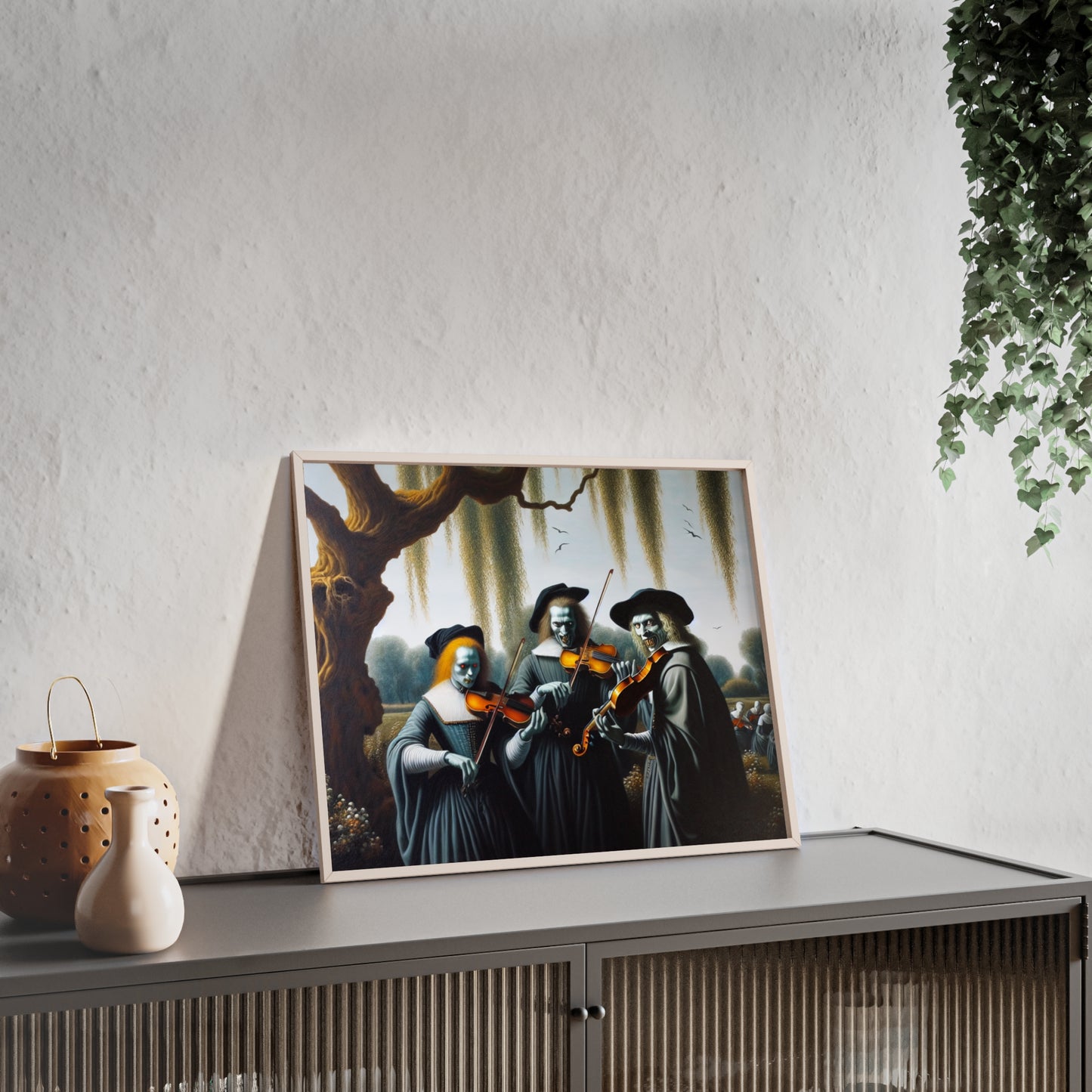 Framed Vermeer's Vampire Violinists Poster