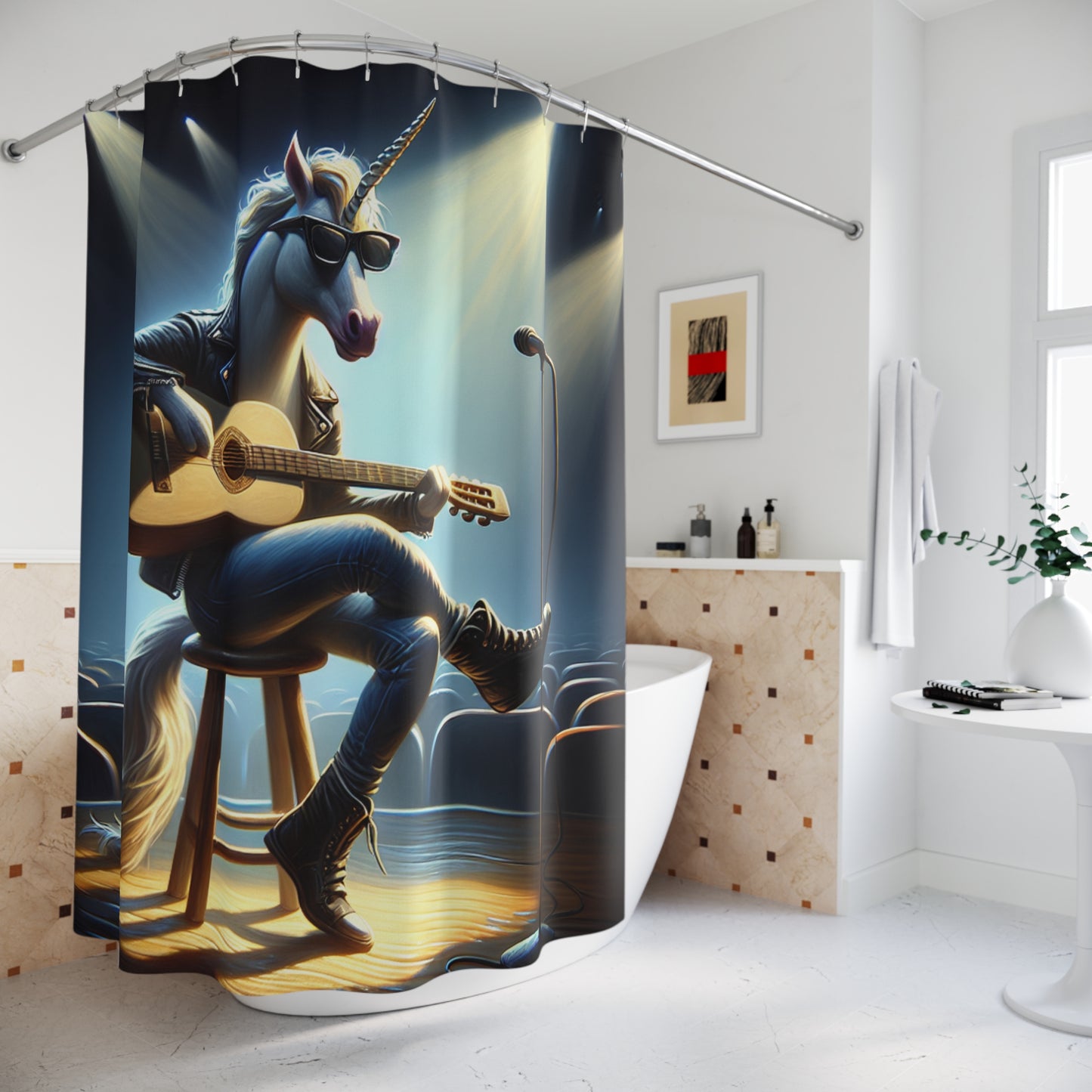Unicorn Unplugged Shower Curtain