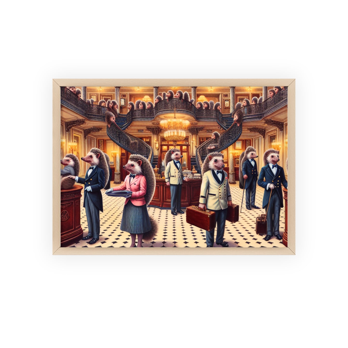 Framed Hedgehog Hotel Poster