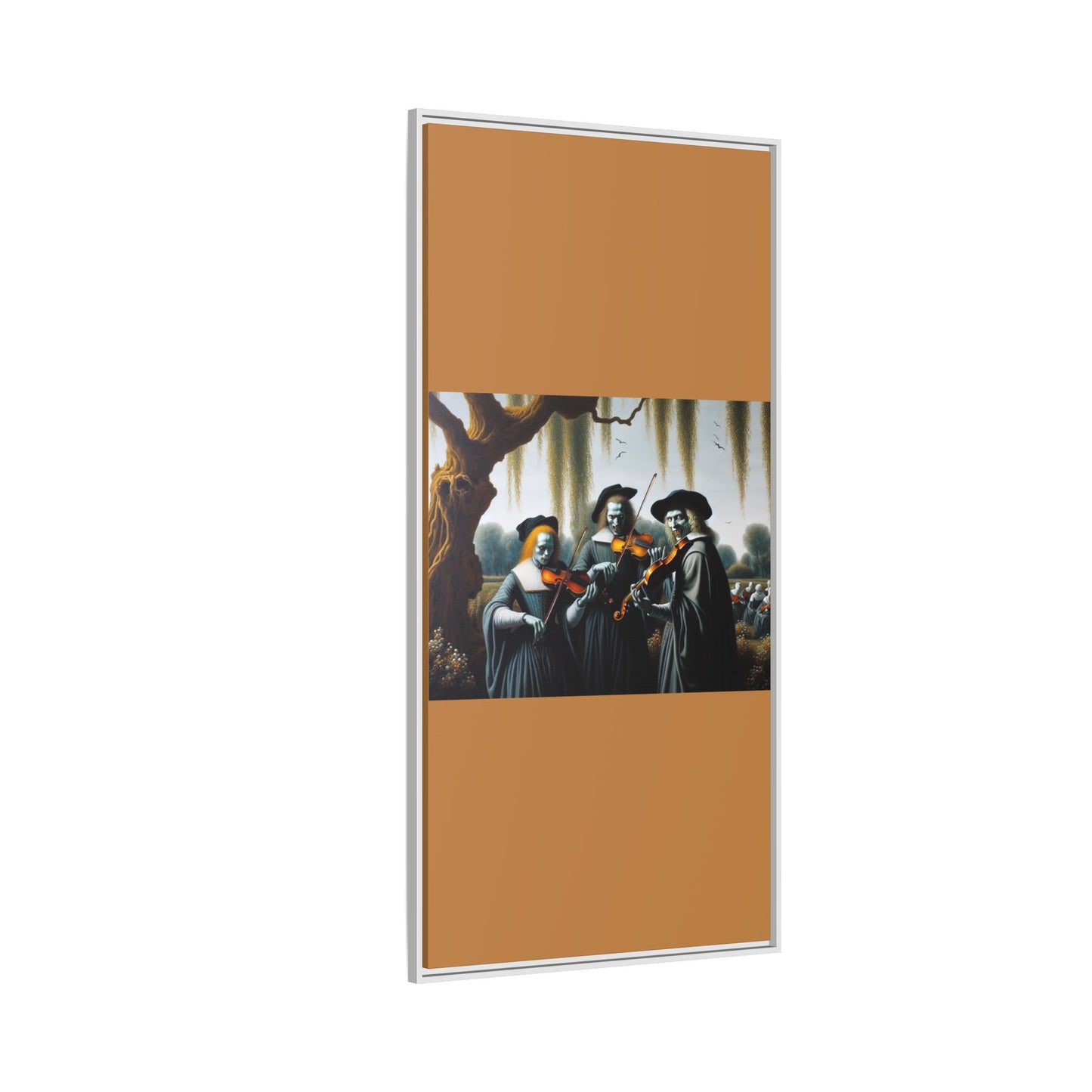 Vermeer's Vampire Violinists Canvas, Framed (Multi-color)
