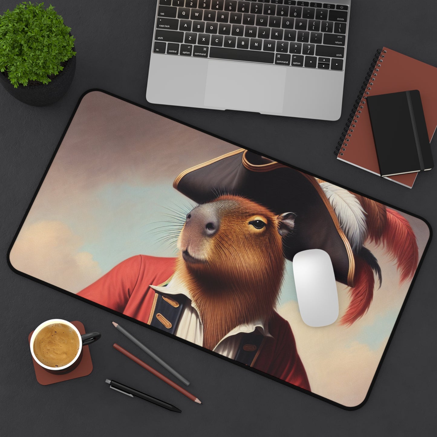 Captain Capybara Desk Mat