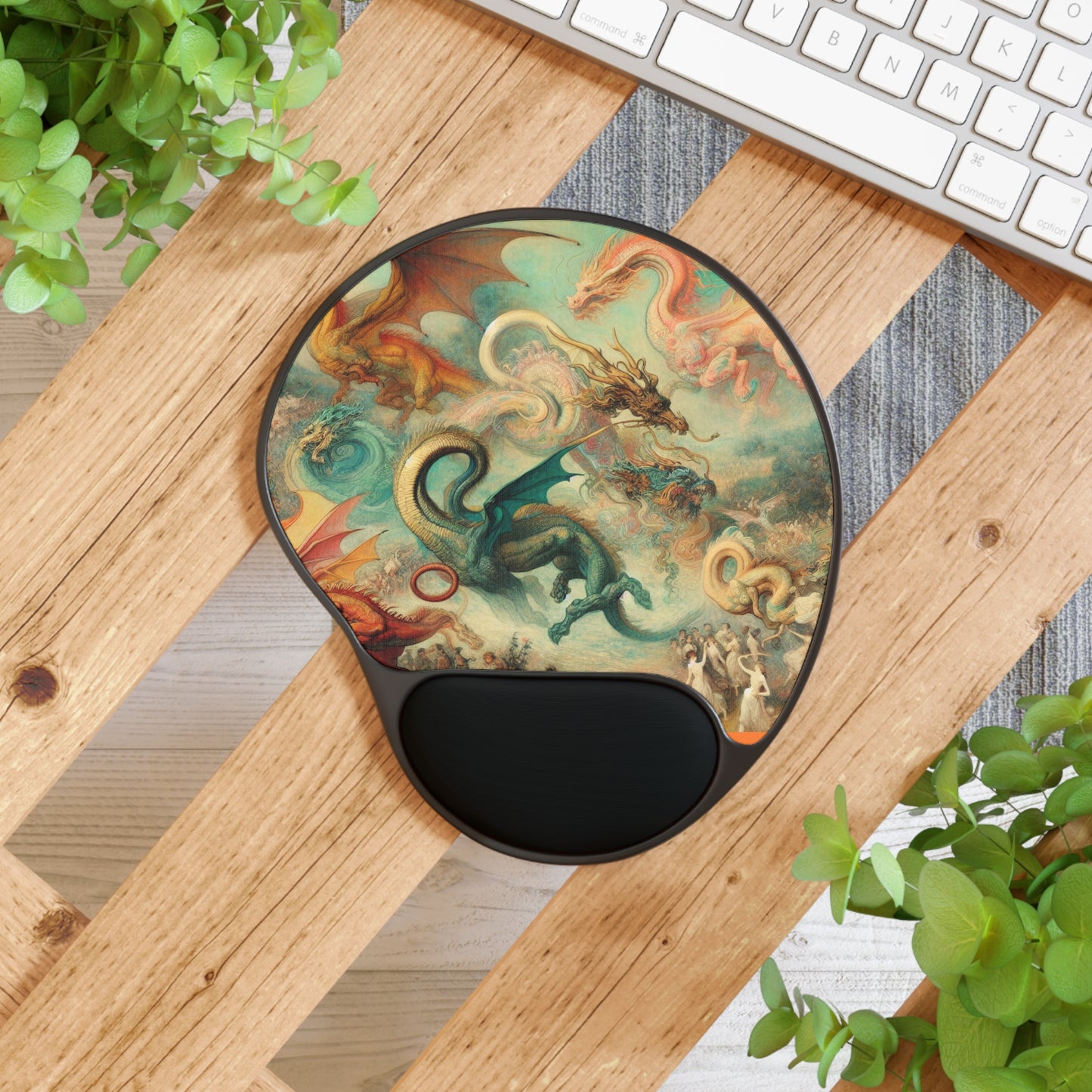 Degas Dreams of Dragons Mouse Pad with Wrist Rest