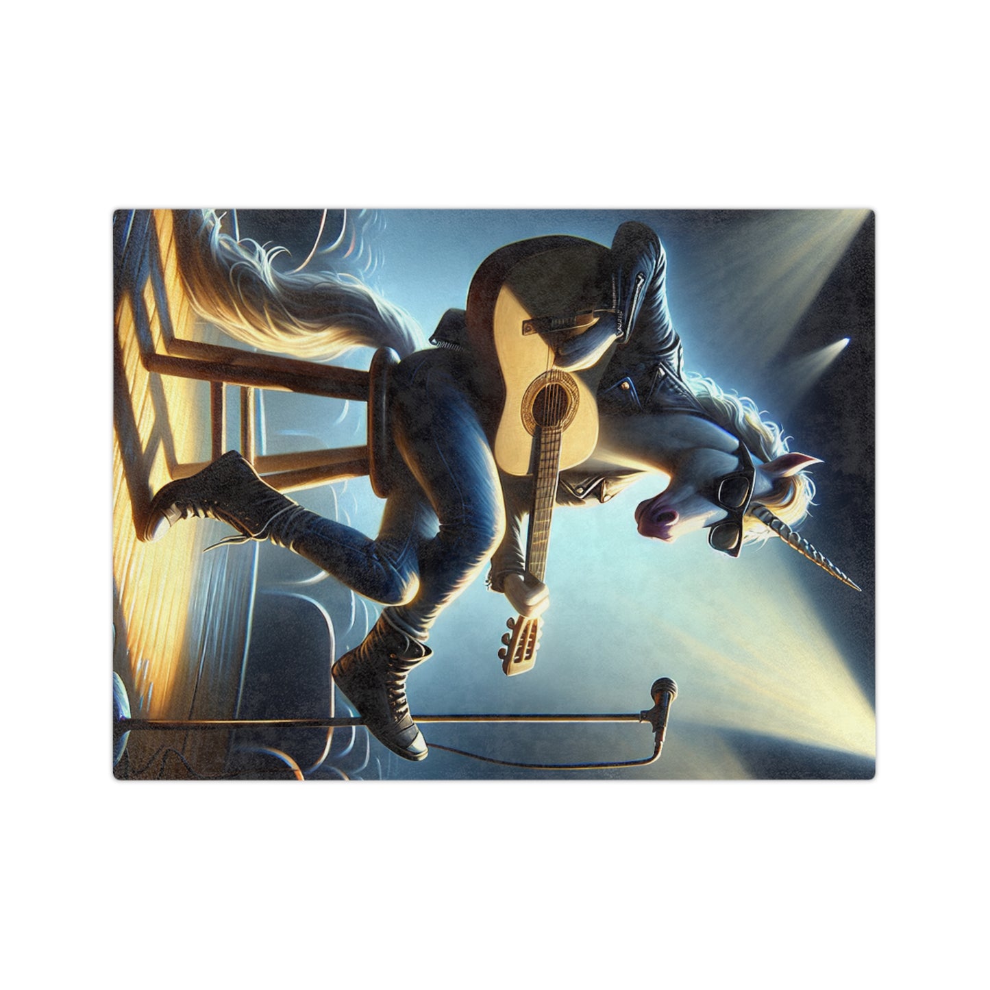 Unicorn Unplugged Velveteen Microfiber Blanket