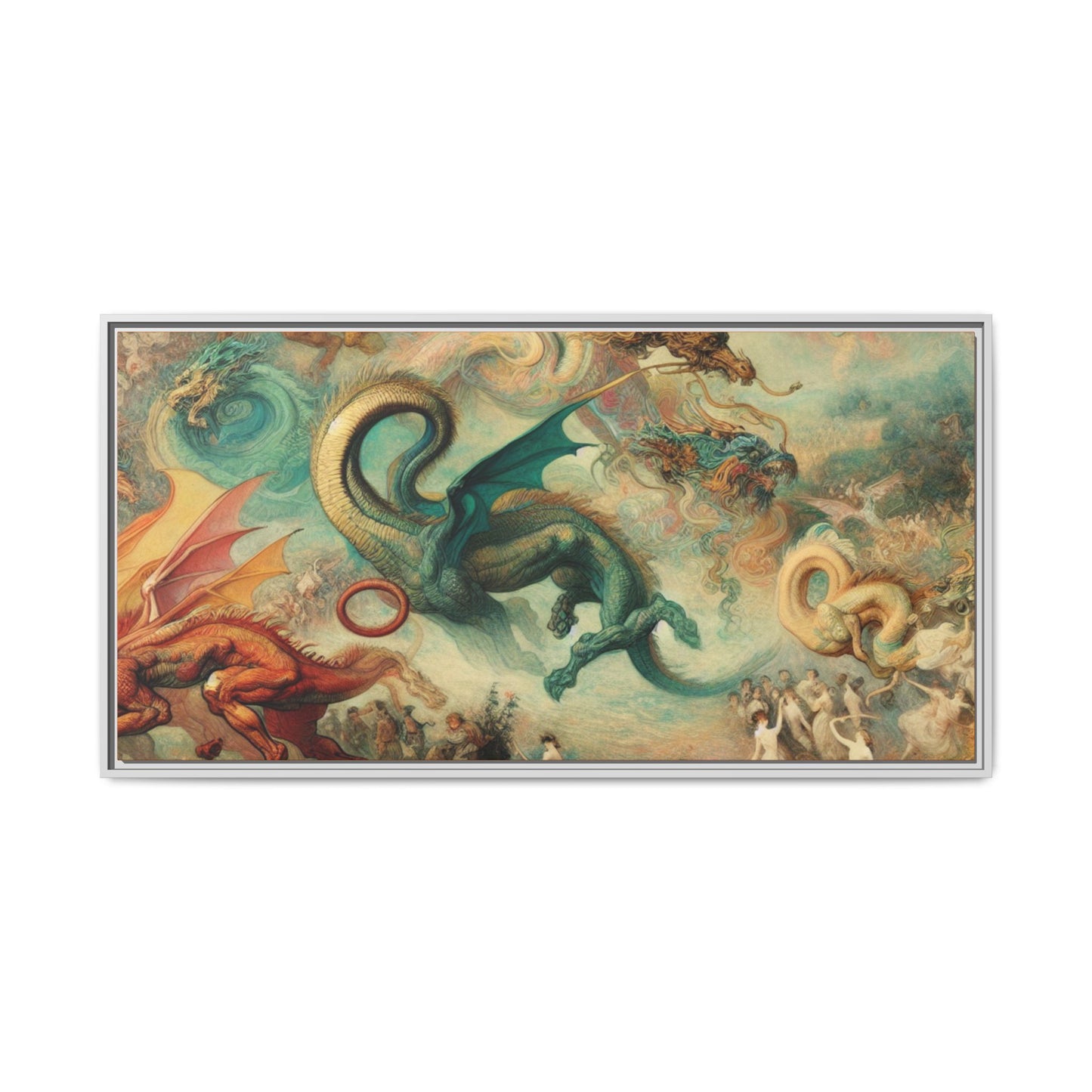 Degas Dreams of Dragons Canvas, Framed (Multi-color)