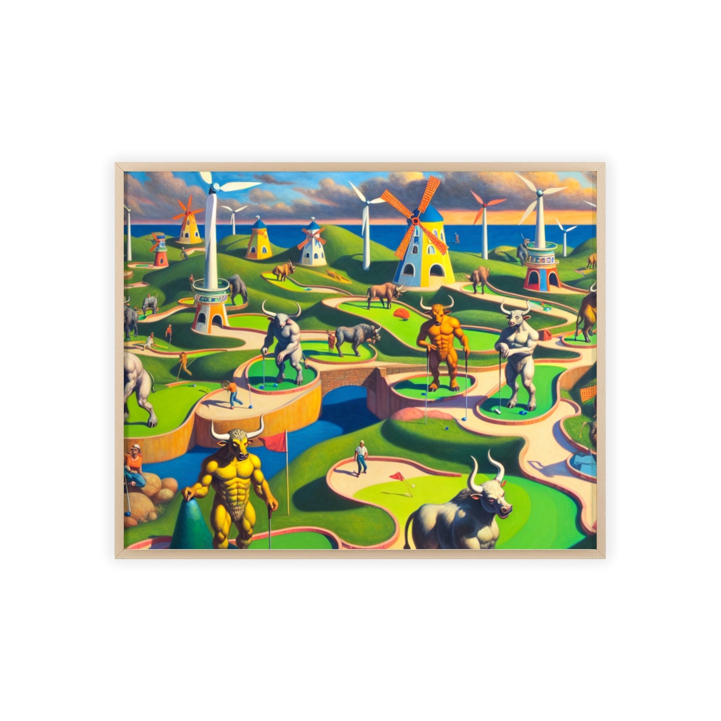 Framed Mini-taur Golf Poster