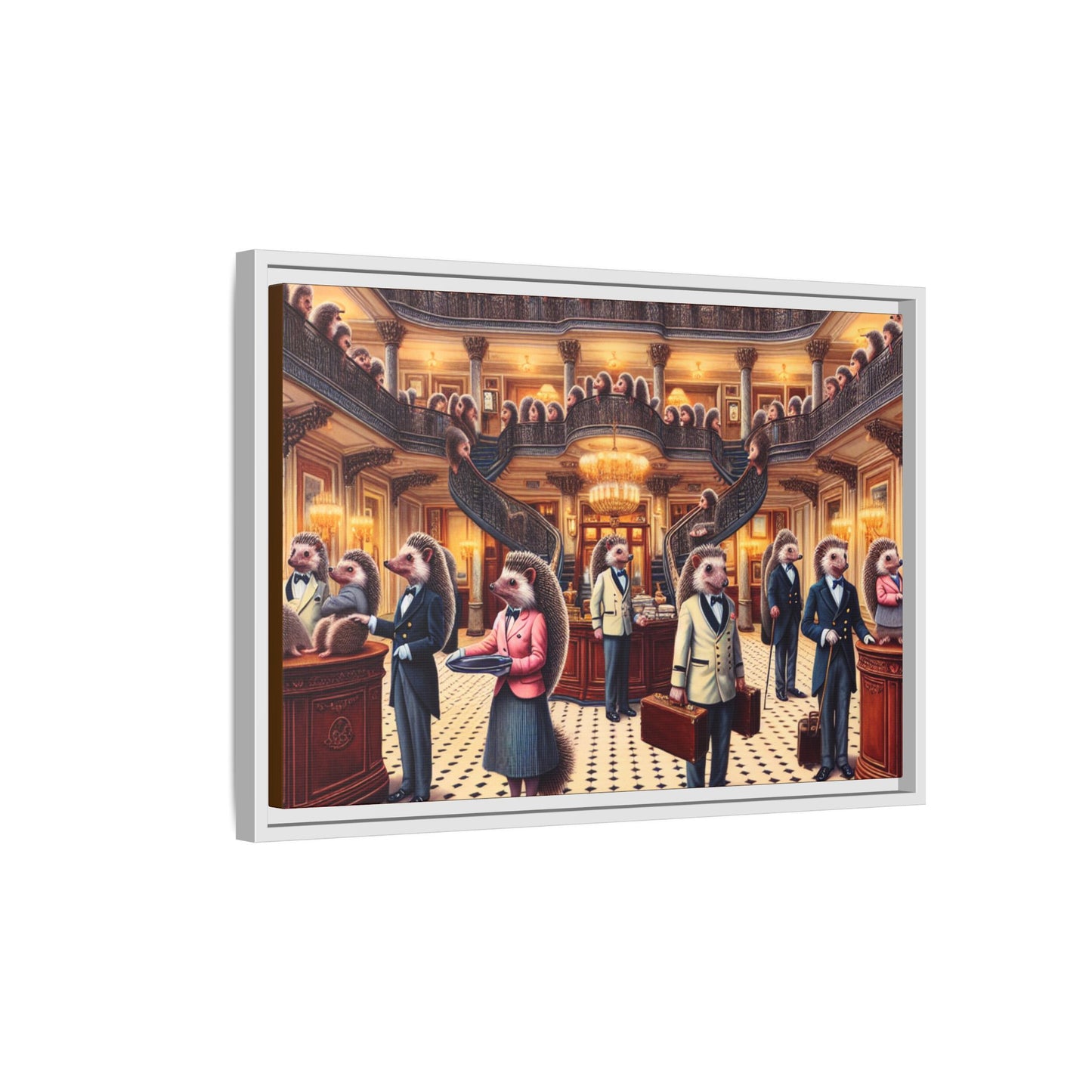 Hedgehog Hotel Canvas, Framed (Multi-color)