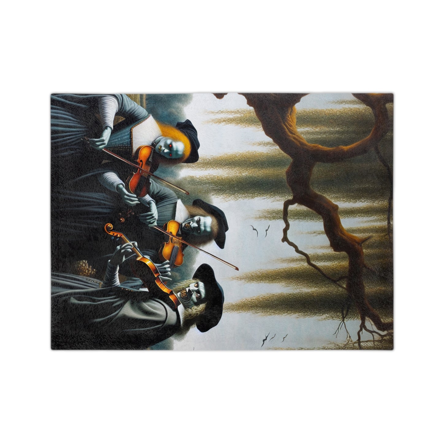 Vermeer's Vampire Violinists Velveteen Microfiber Blanket