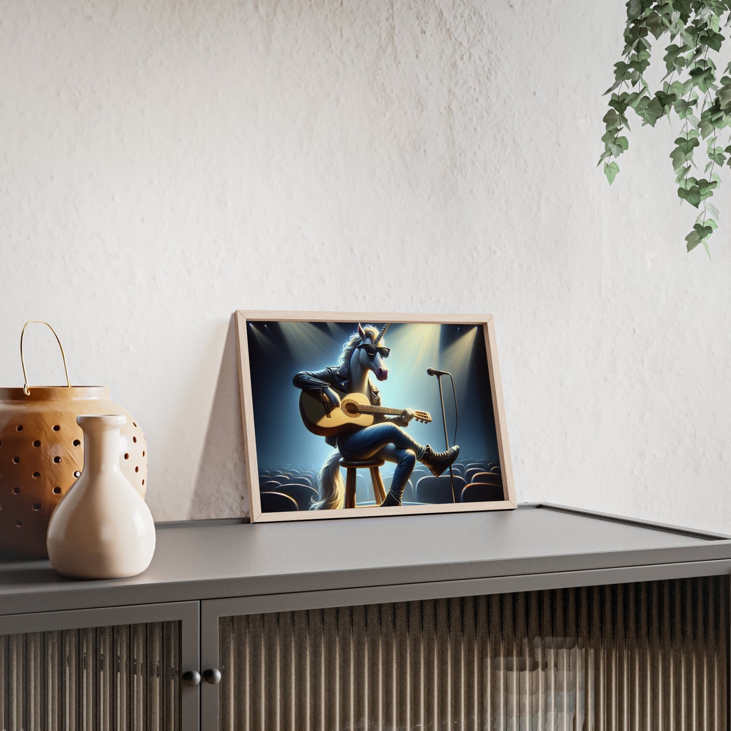 Framed Unicorn Unplugged Poster