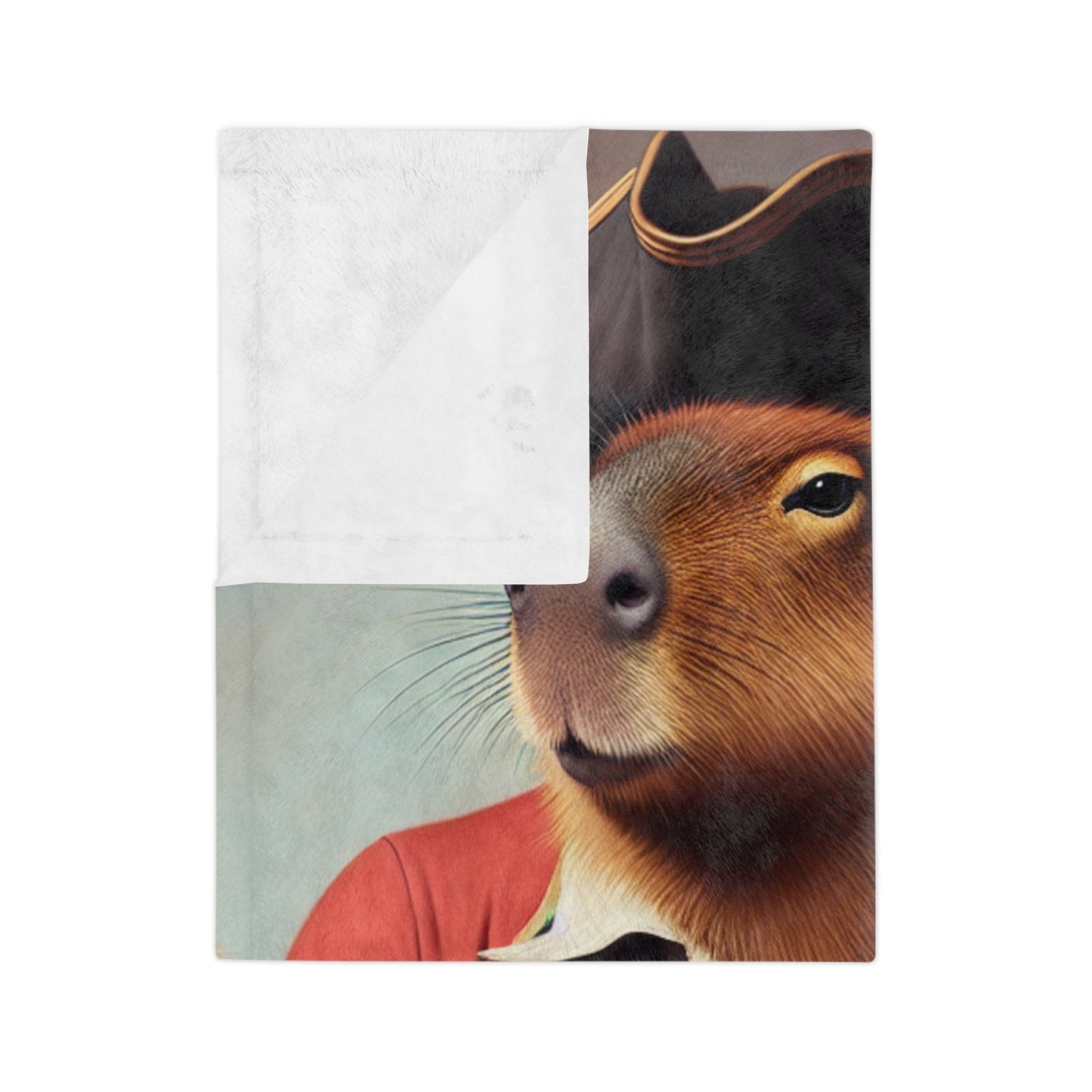 Captain Capybara Velveteen Microfiber Blanket
