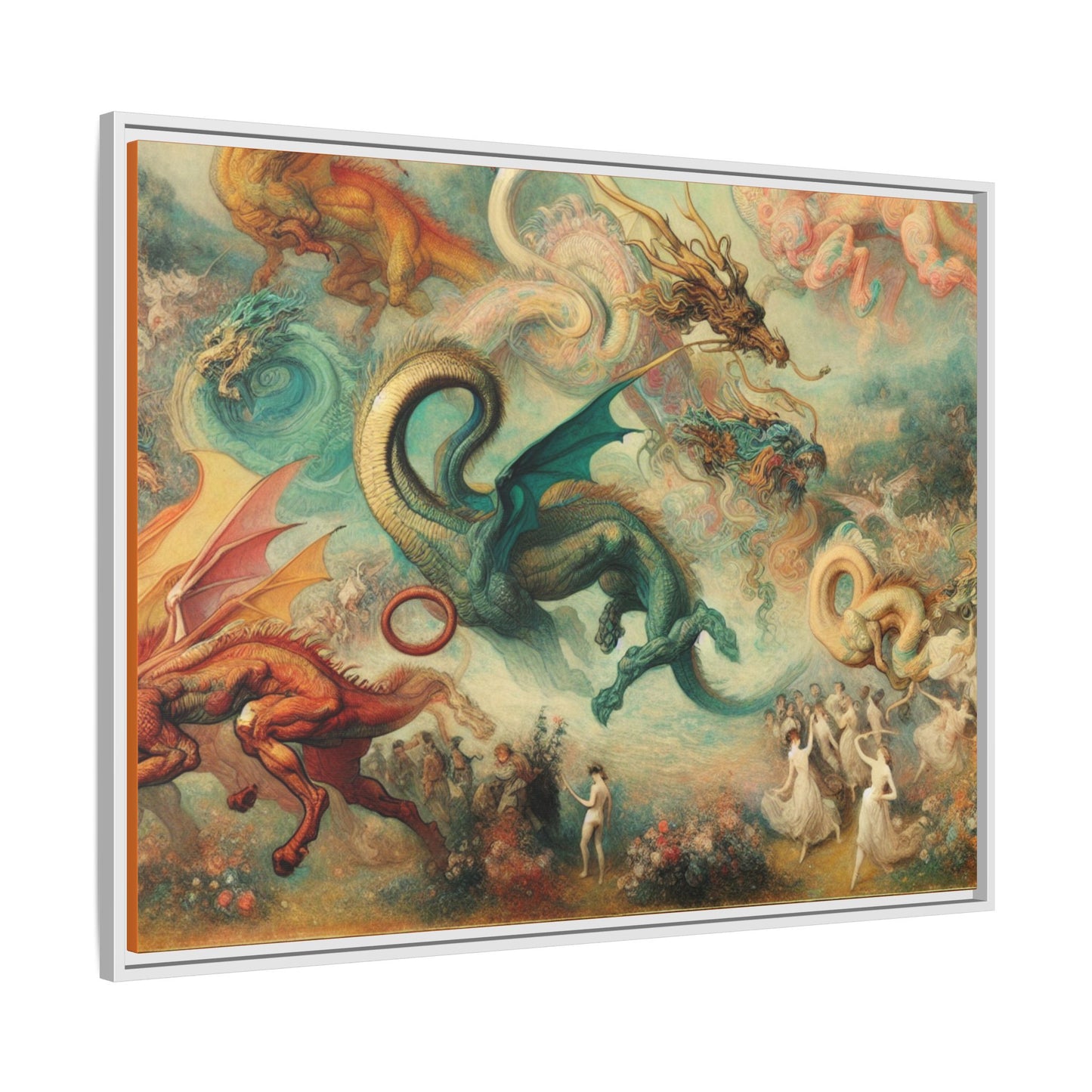 Degas Dreams of Dragons Canvas, Framed (Multi-color)