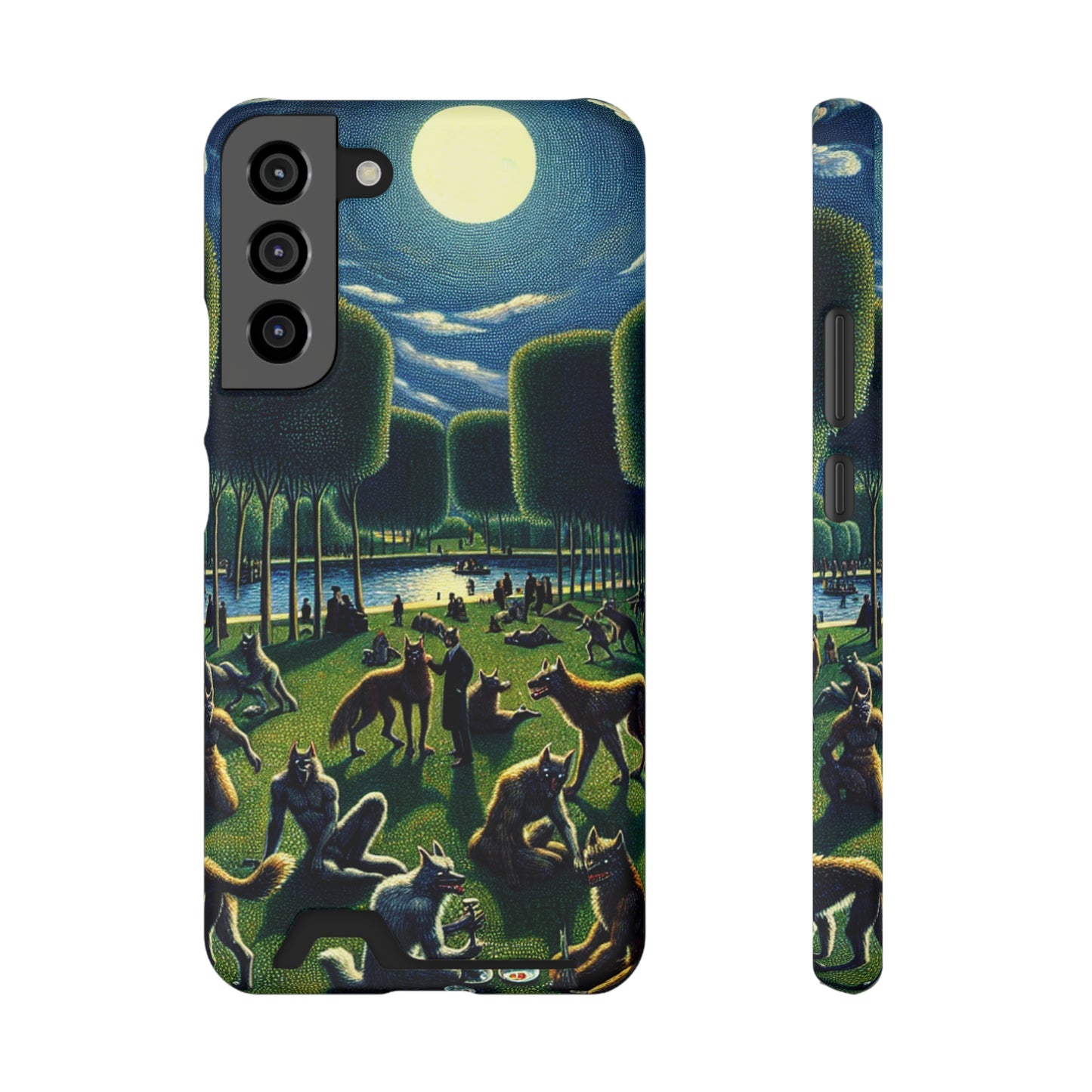 Werewolves at the Waterfront Phone Case with Card Holder - GALAXY