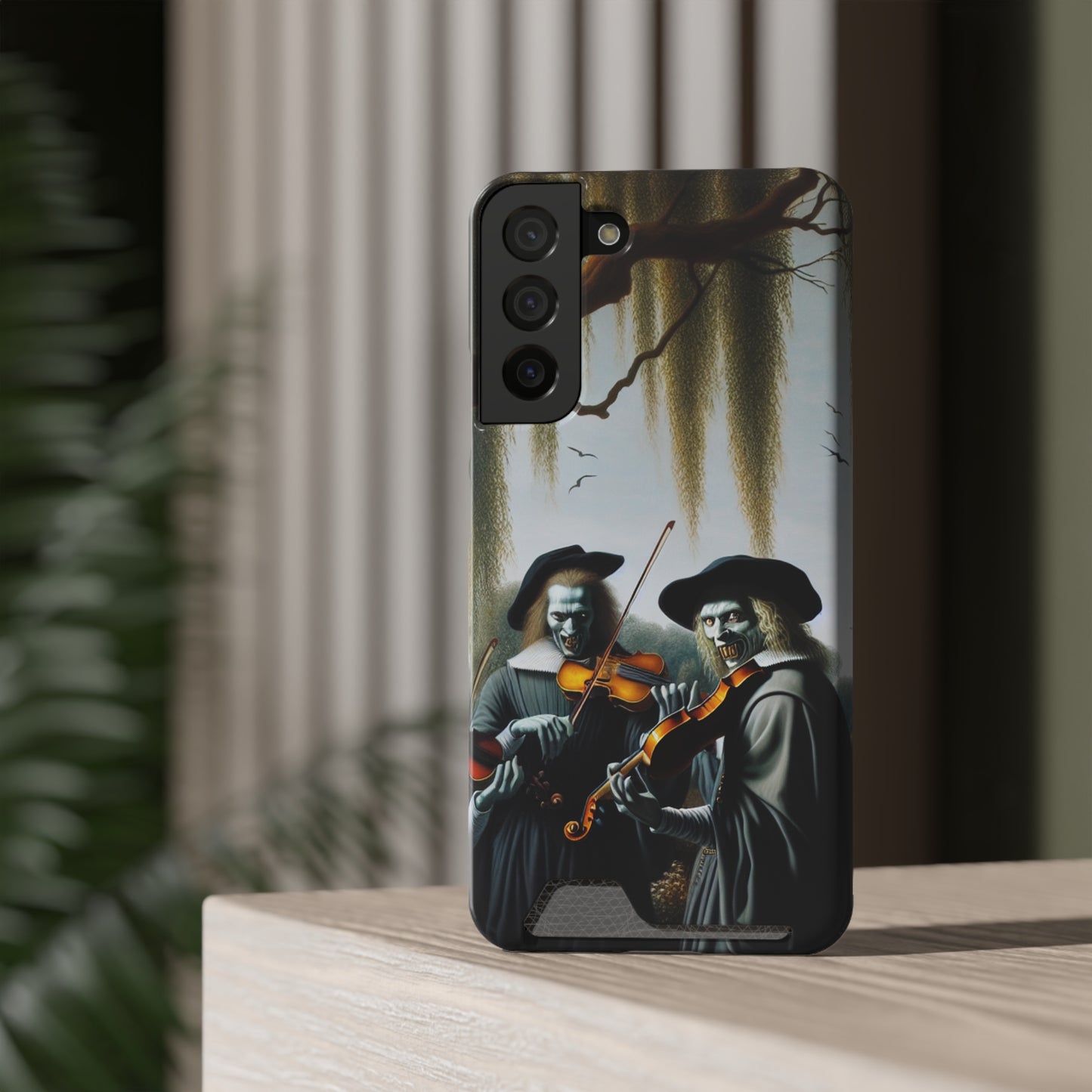 Vermeer's Vampire Violinists Phone Case with Card Holder - GALAXY