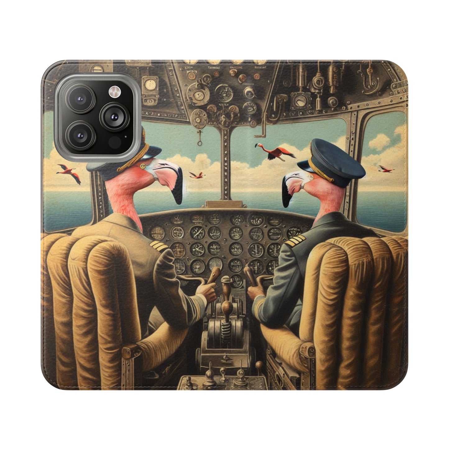 Flamingo Flight Deck Flip Case - iPhone/Galaxy