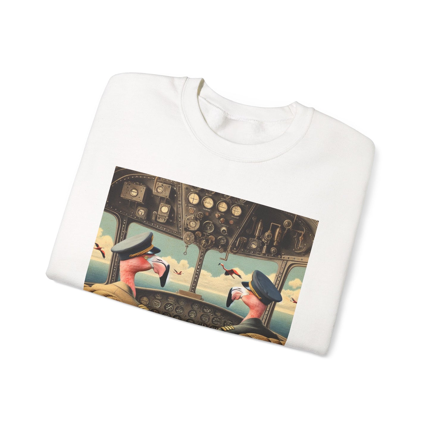 Flamingo Flight Deck Crewneck Sweatshirt