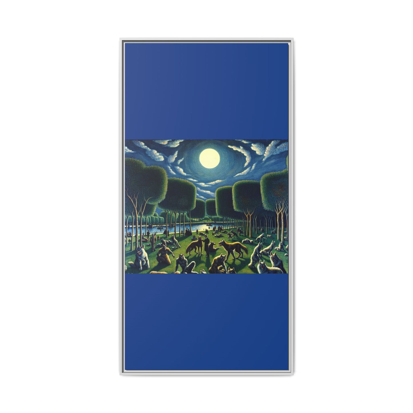 Werewolves at the Waterfront Canvas, Framed (Multi-color)