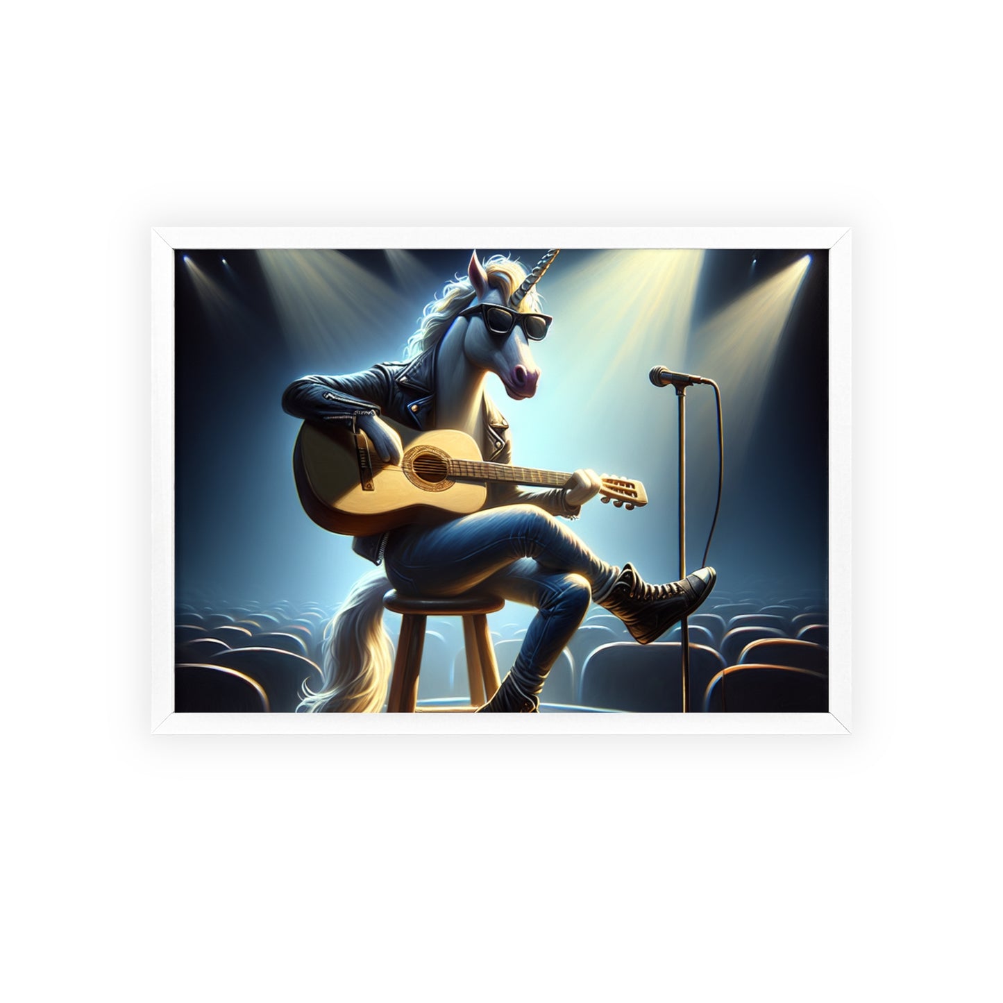 Framed Unicorn Unplugged Poster