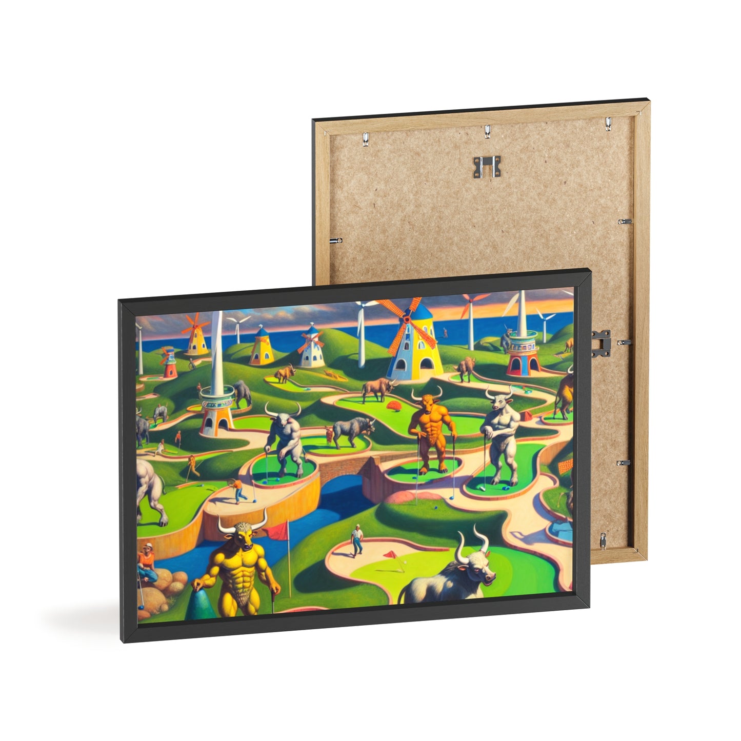 Framed Mini-taur Golf Poster