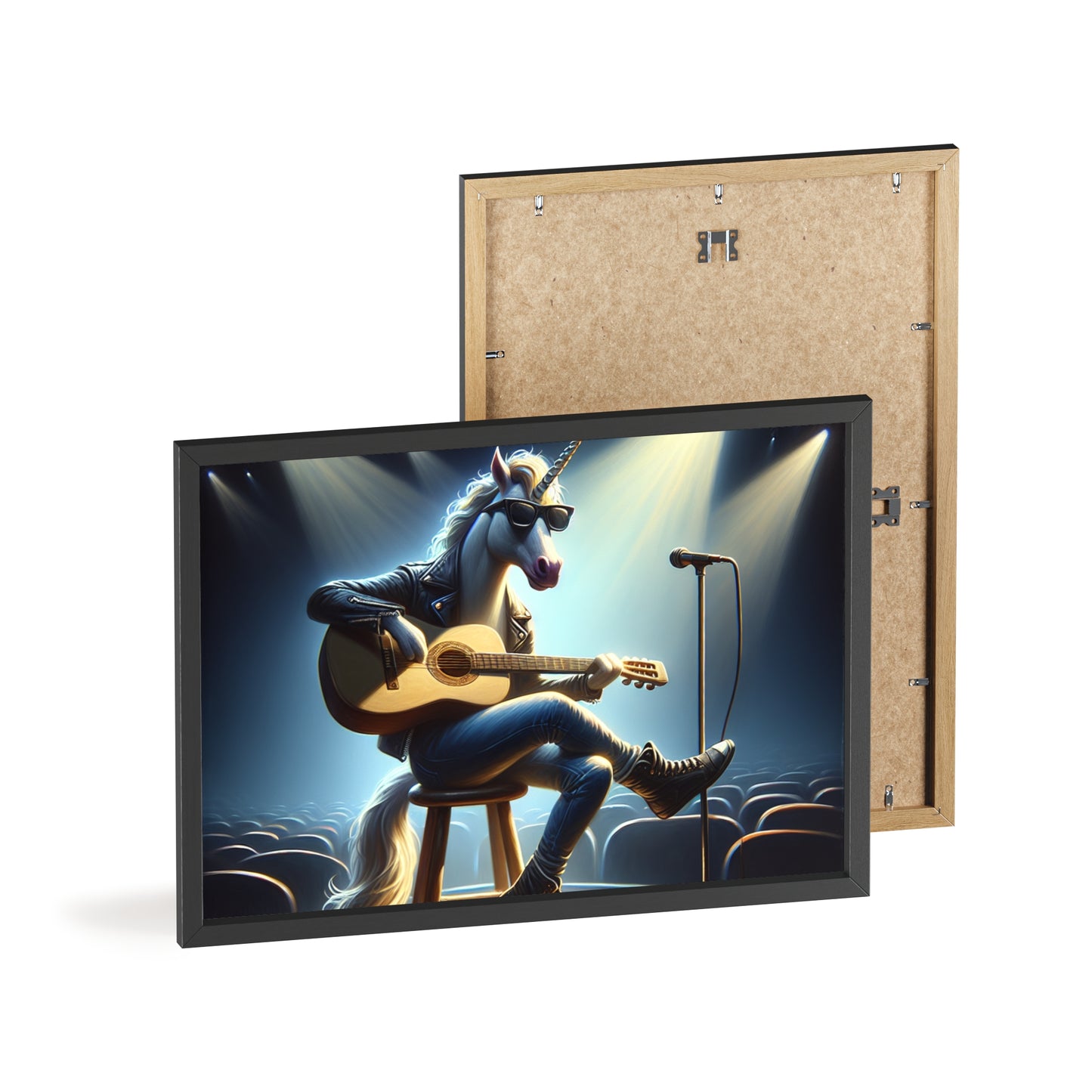 Framed Unicorn Unplugged Poster