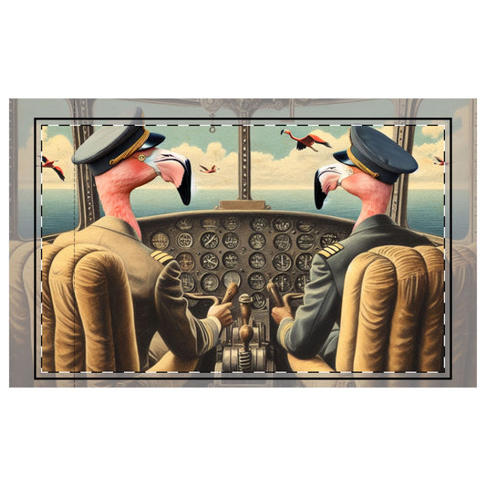 Flamingo Flight Deck Microfiber Pillowcase