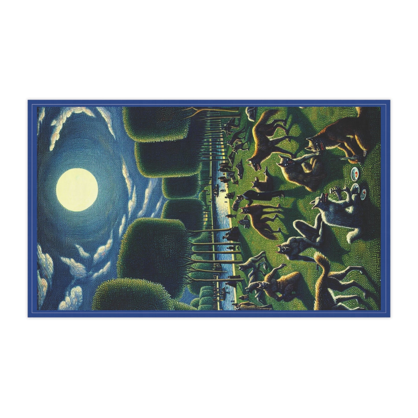 Werewolves at the Waterfront Tea Towels