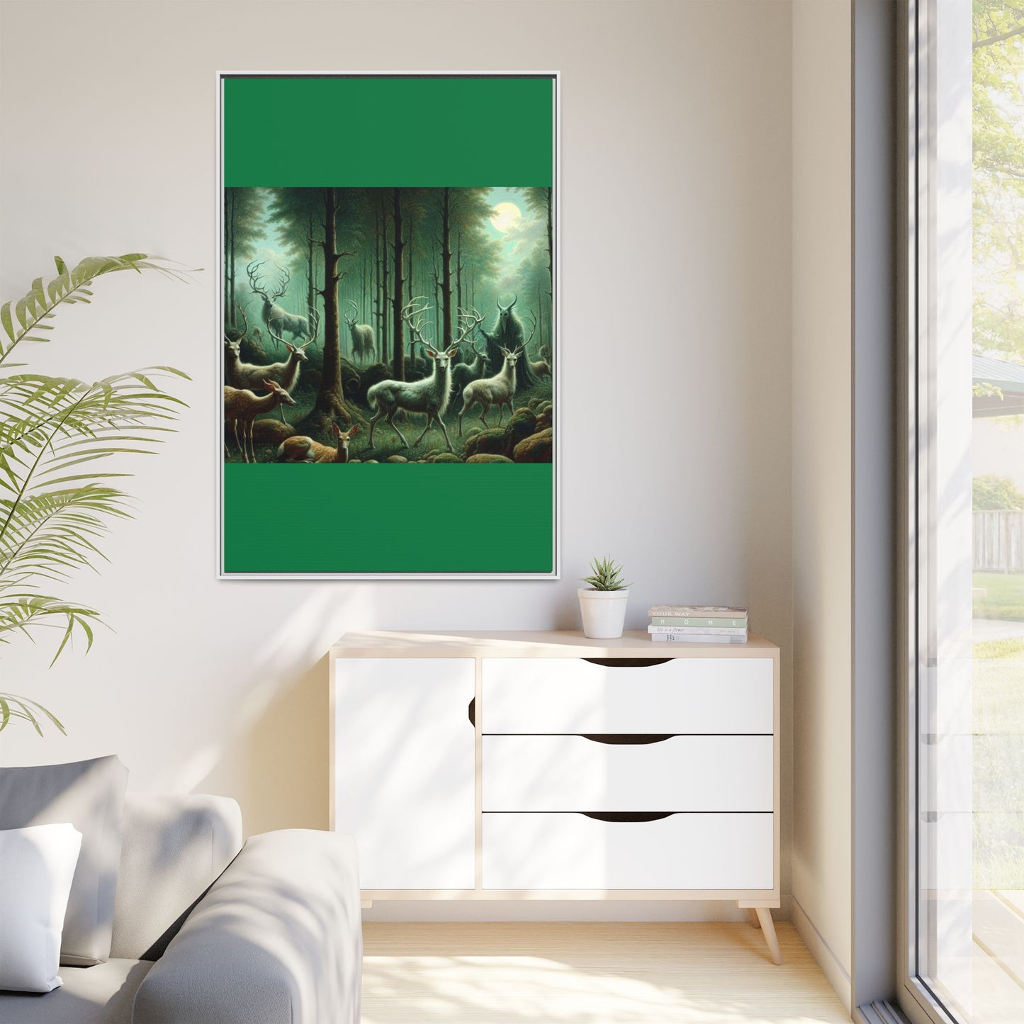 Wendigo Shepherd Canvas, Framed (Multi-color)