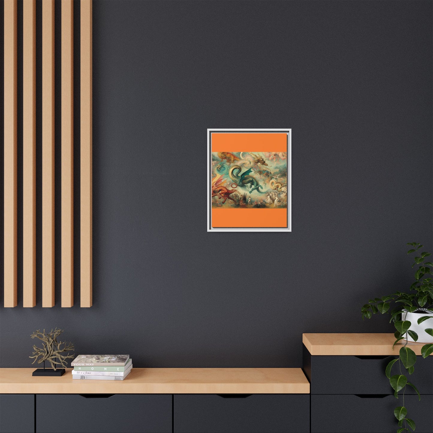 Degas Dreams of Dragons Canvas, Framed (Multi-color)