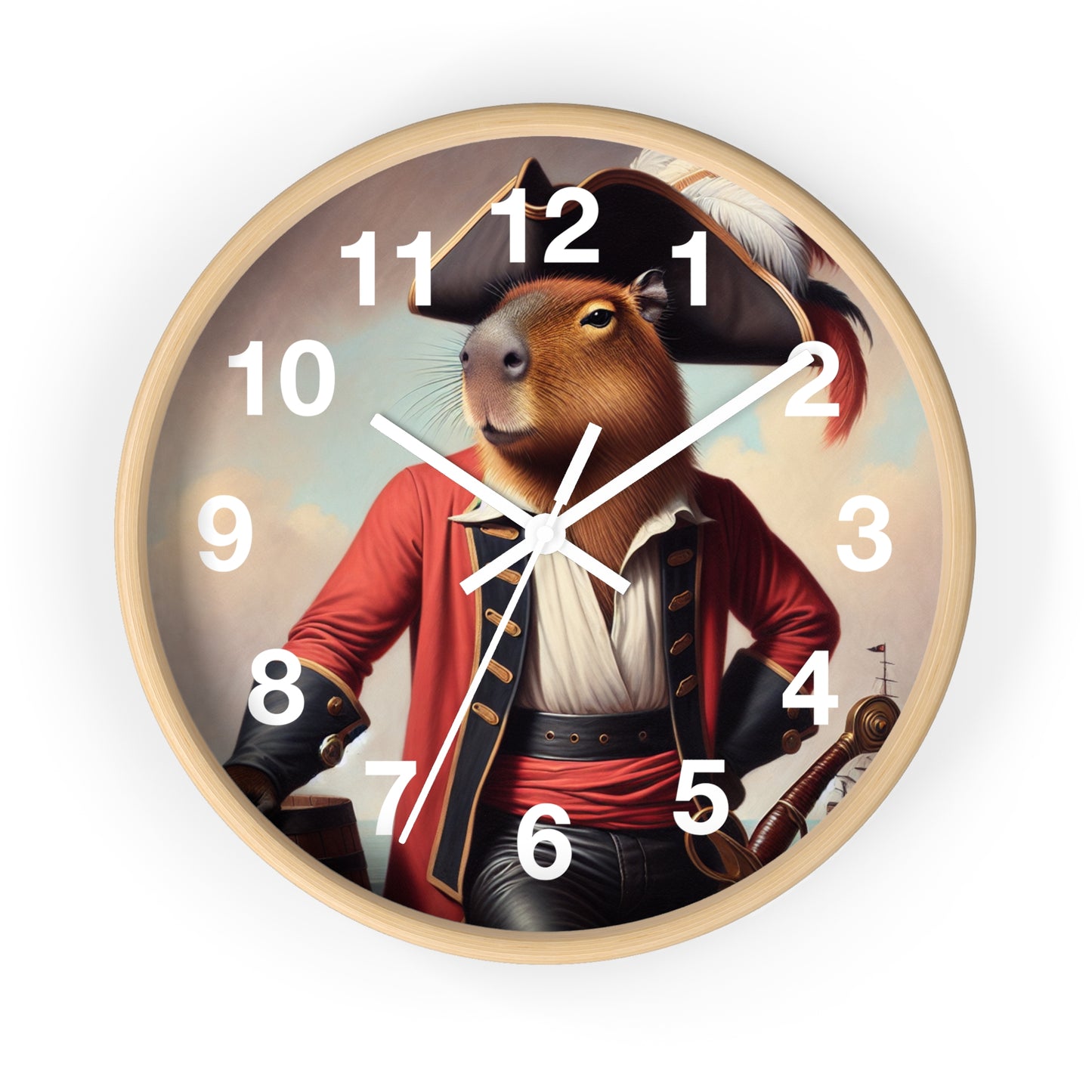 Captain Capybara Wall Clock