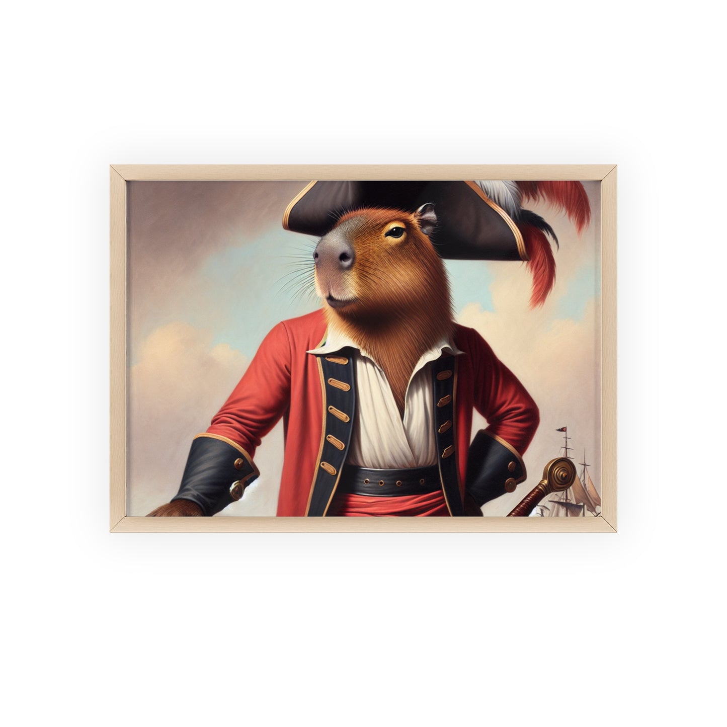 Framed Captain Capybara Poster