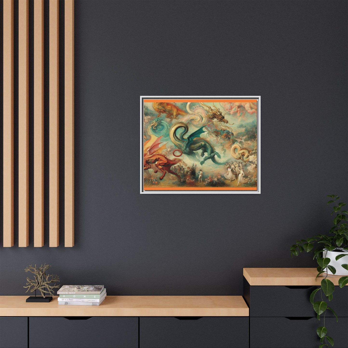 Degas Dreams of Dragons Canvas, Framed (Multi-color)