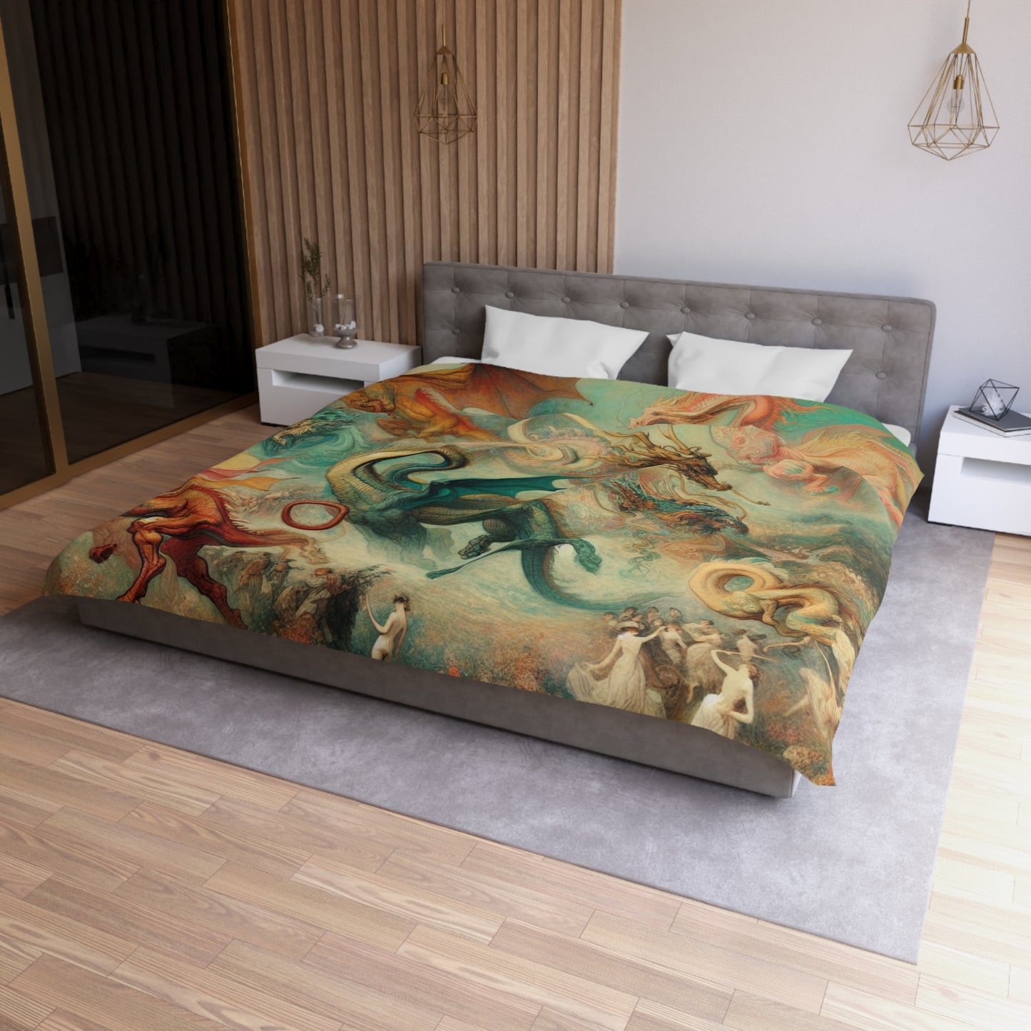Degas Dreams of Dragons Microfiber Duvet Cover