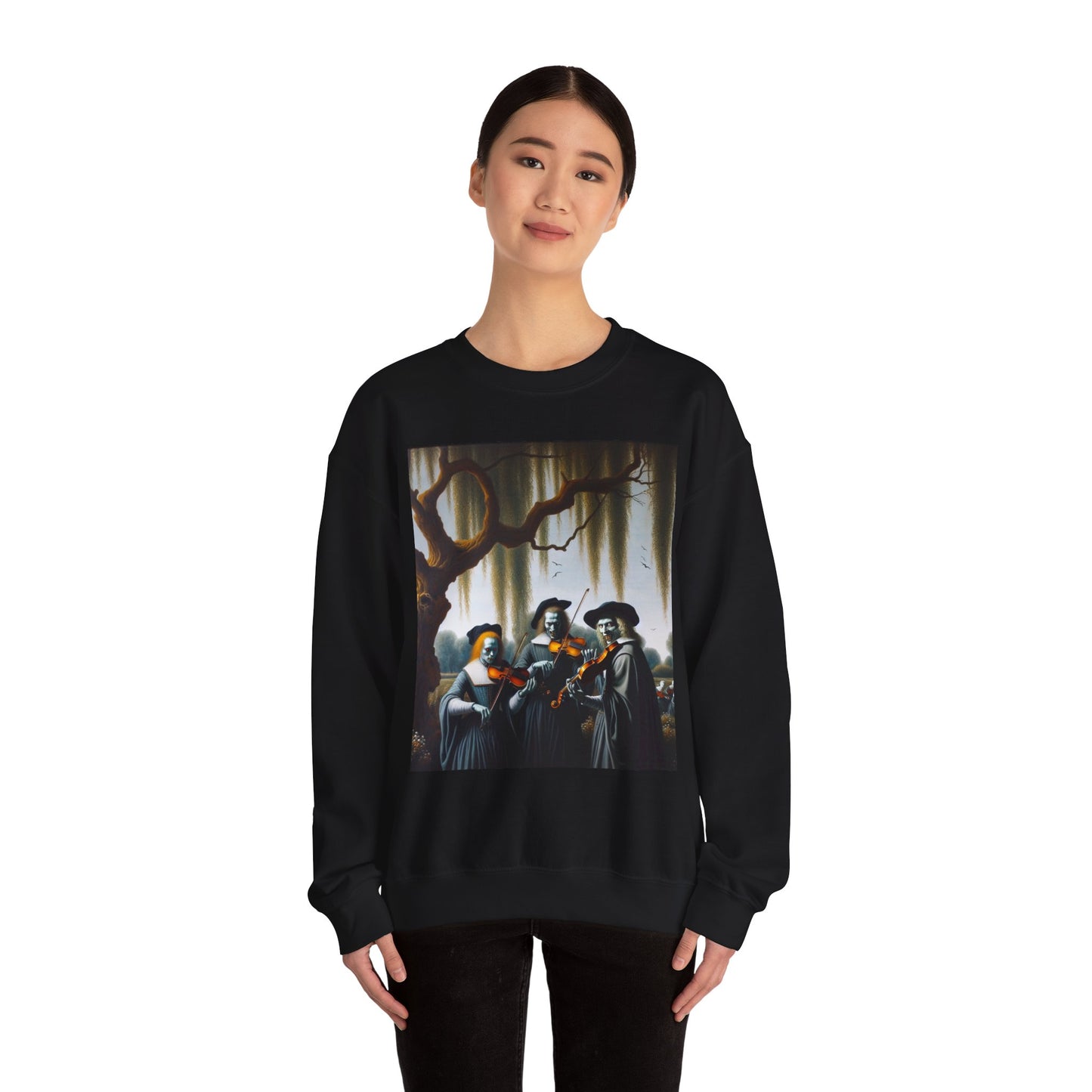 Vermeer's Vampire Violinists Crewneck Sweatshirt