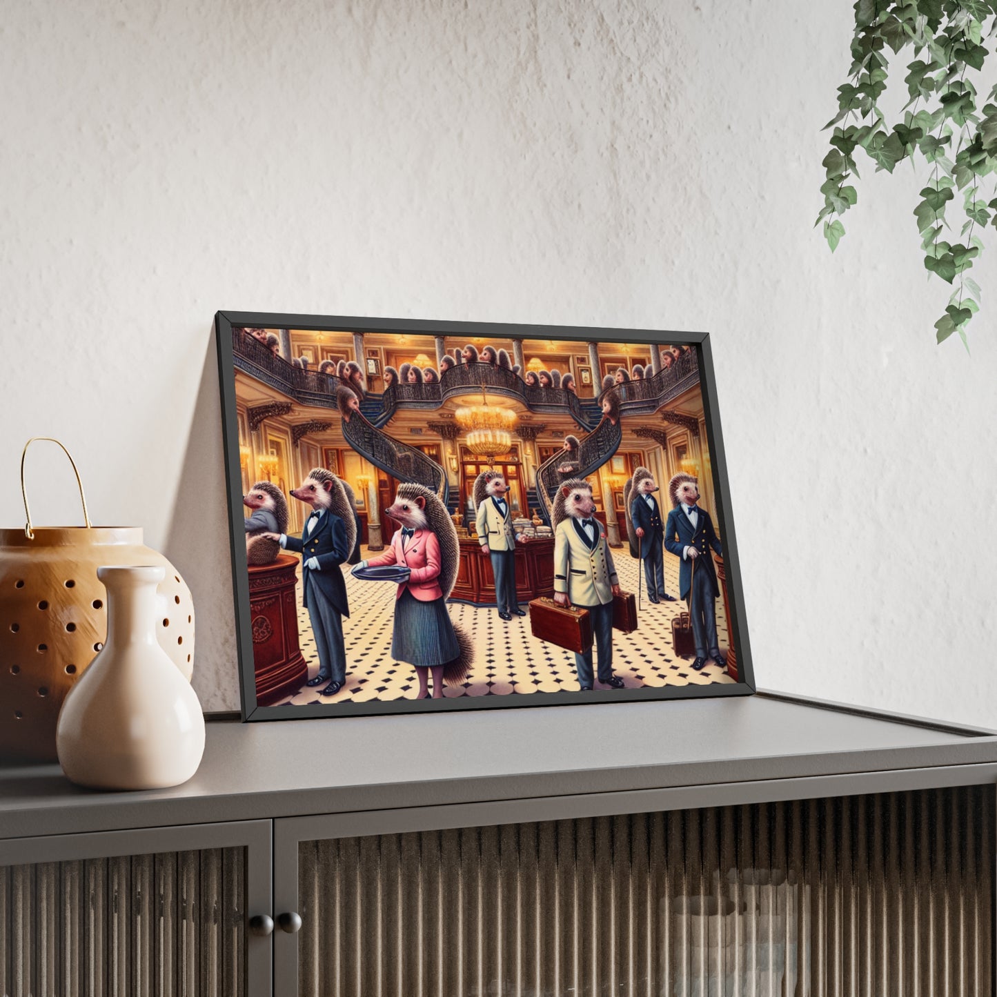 Framed Hedgehog Hotel Poster