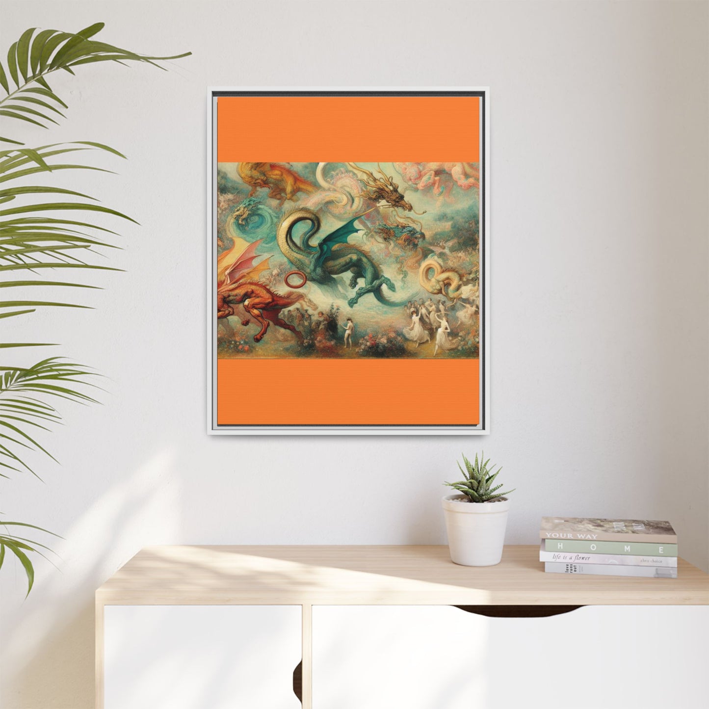 Degas Dreams of Dragons Canvas, Framed (Multi-color)