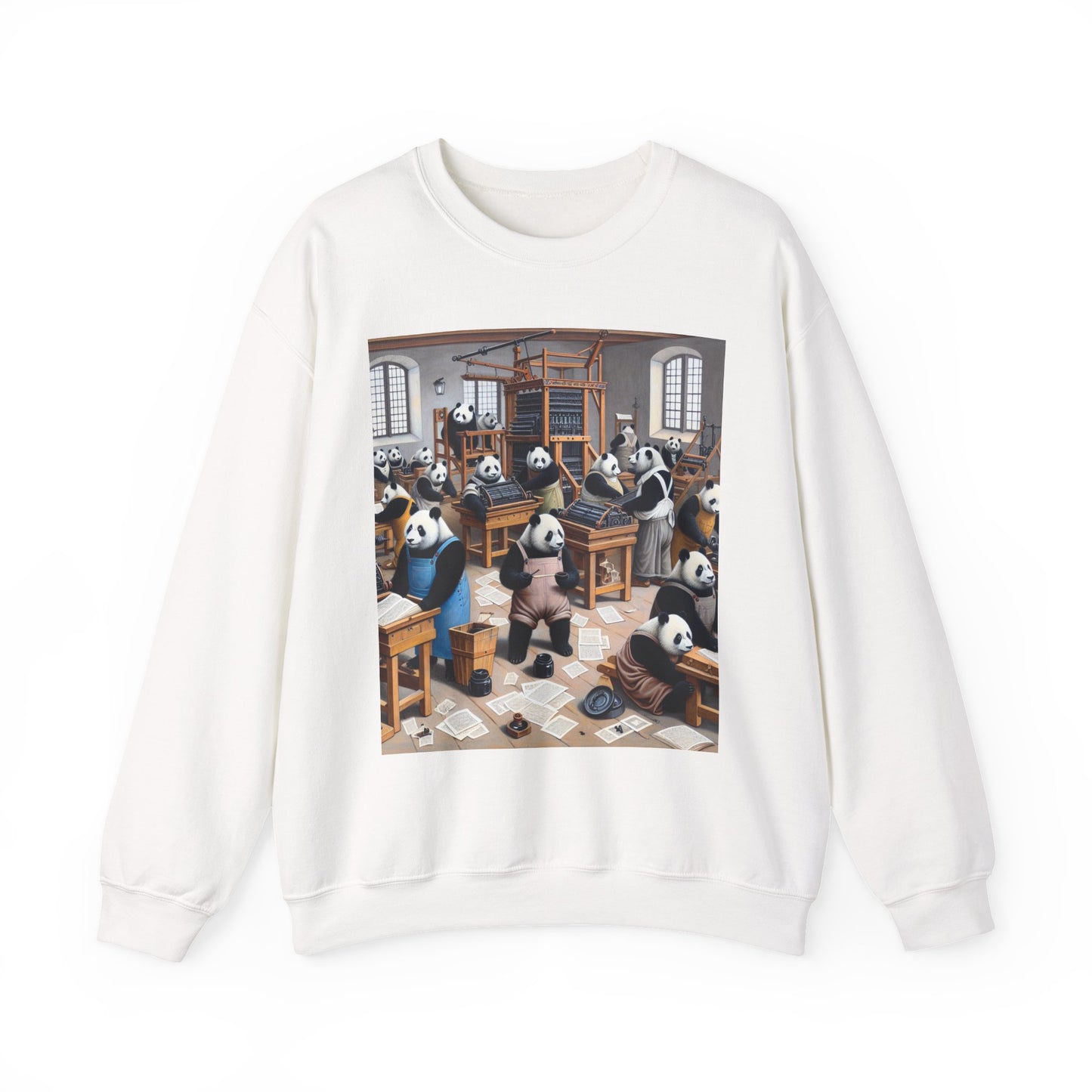 Printing Pandamonium Crewneck Sweatshirt