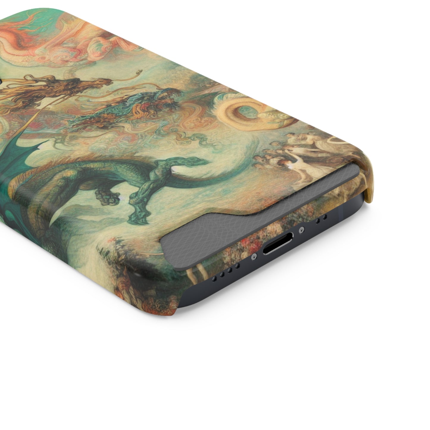 Degas Dreams of Dragons Phone Case with Card Holder - IPHONE