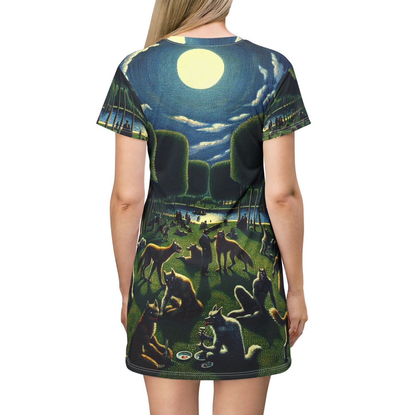 Werewolves at the Waterfront T-Shirt Dress