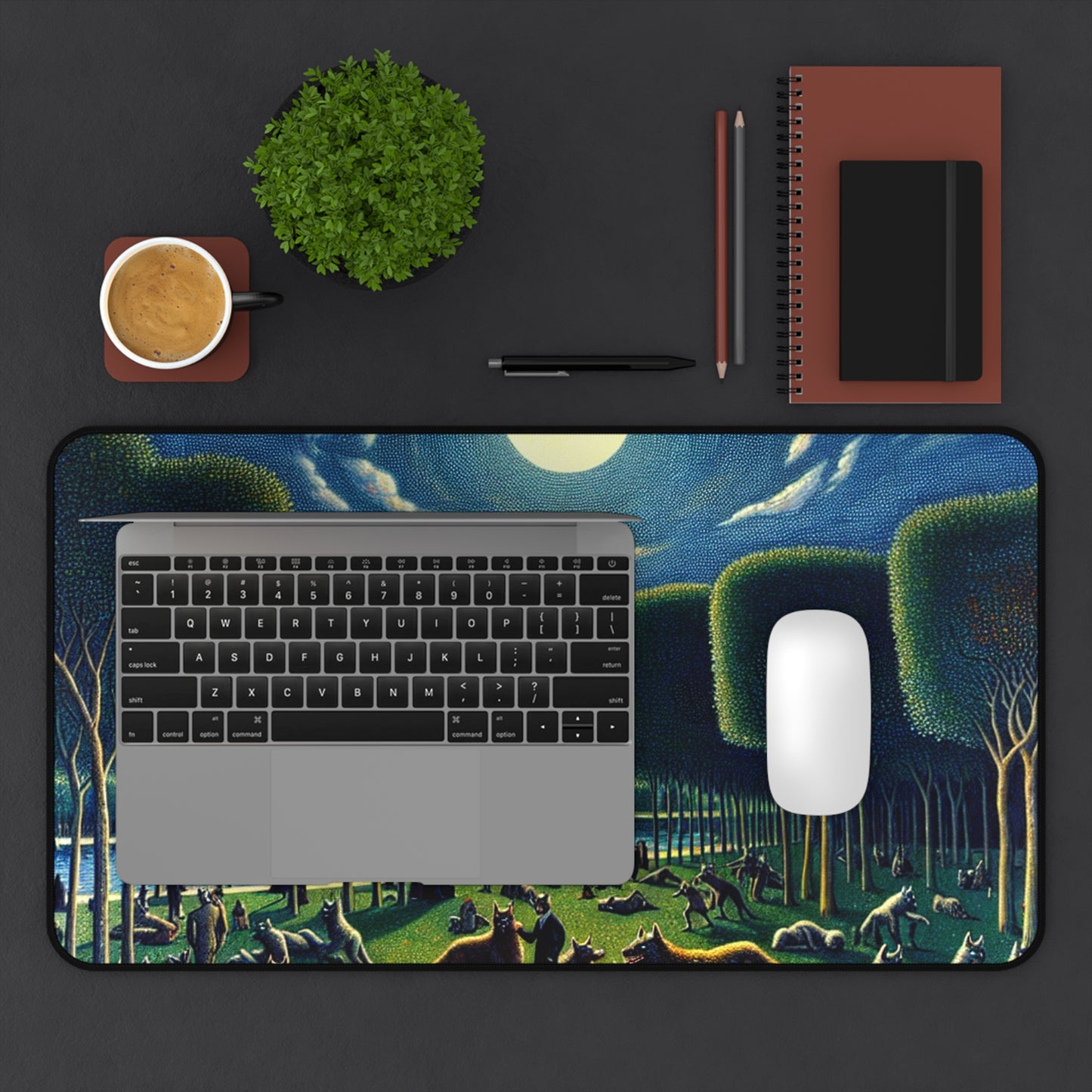 Werewolves at the Waterfront Desk Mat