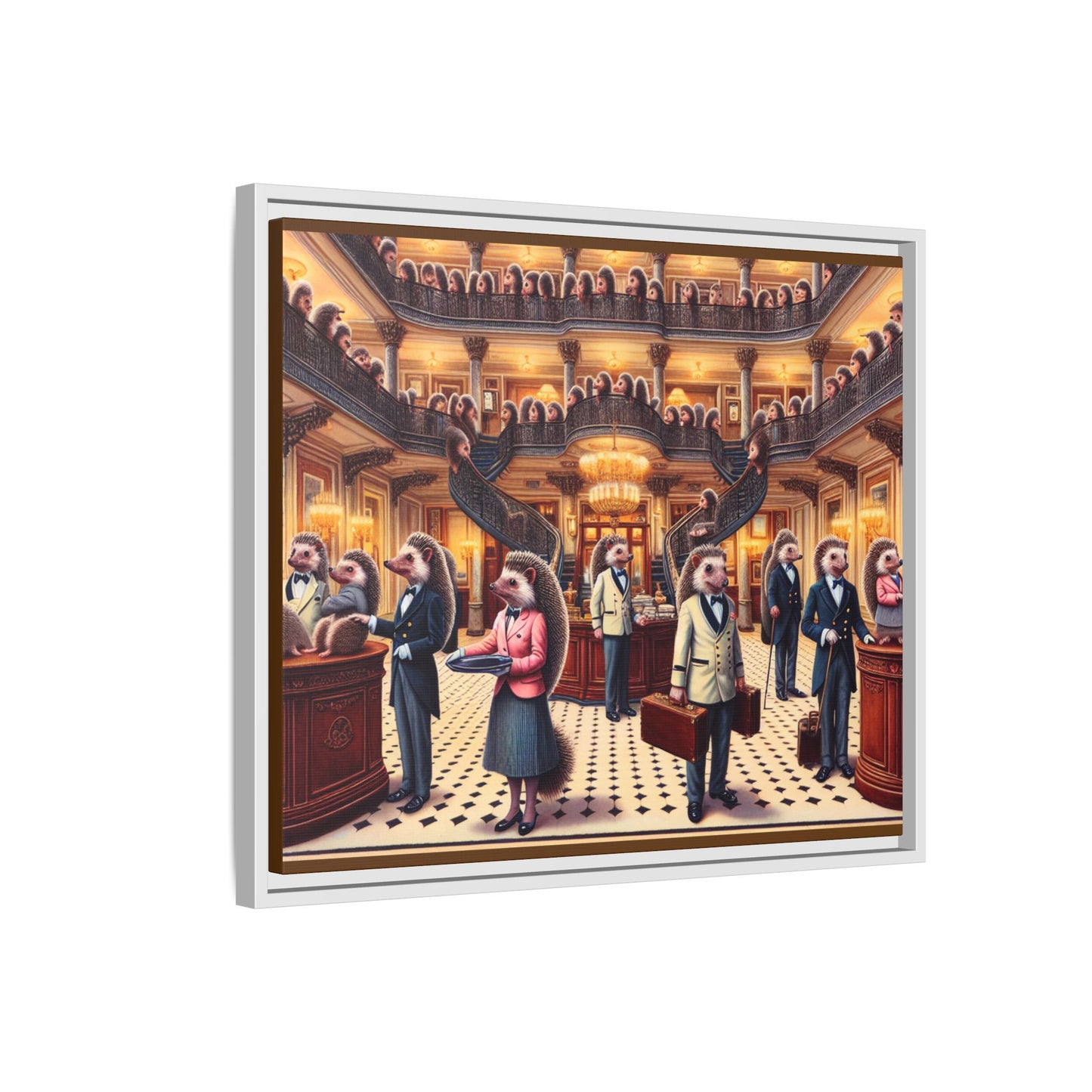 Hedgehog Hotel Canvas, Framed (Multi-color)