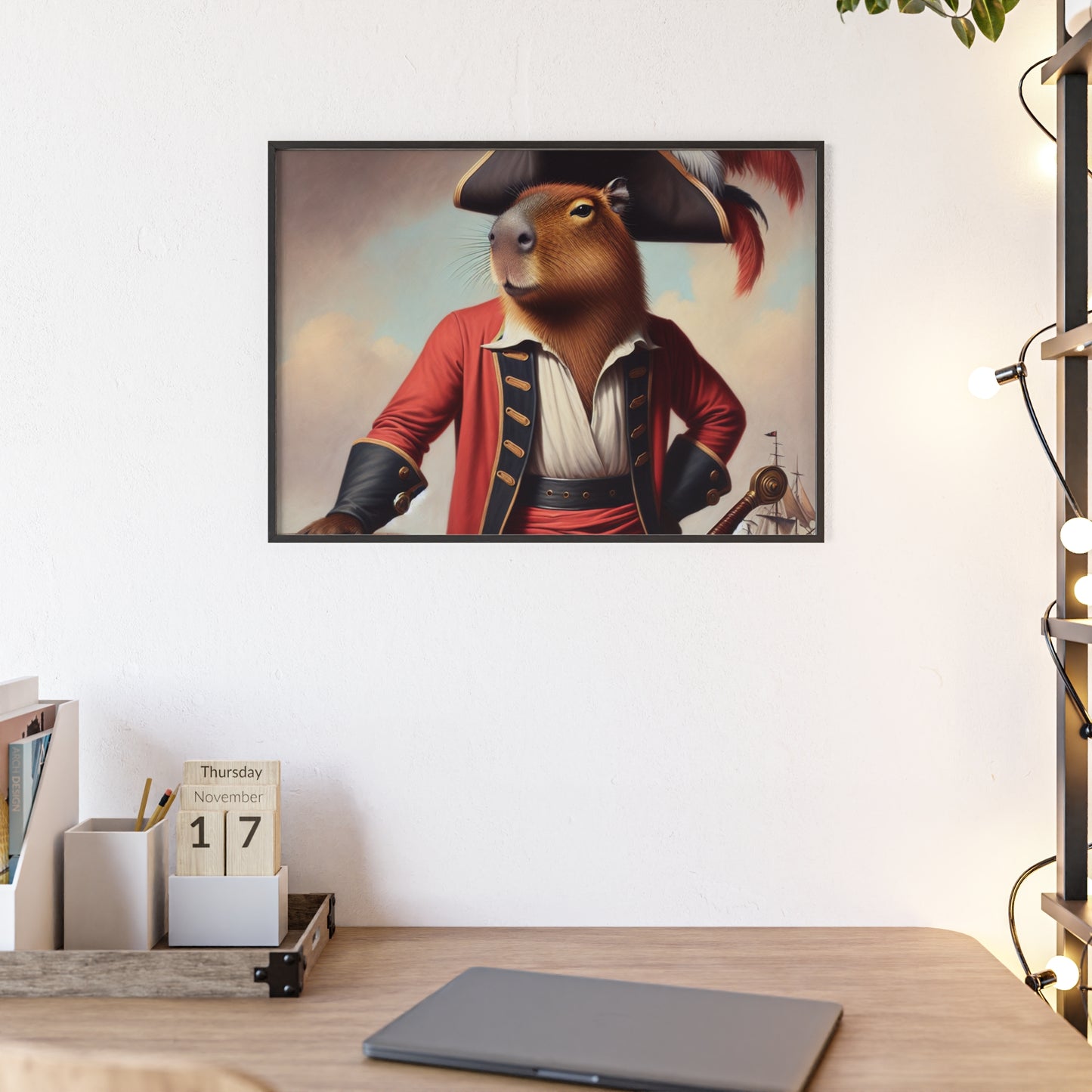 Framed Captain Capybara Poster